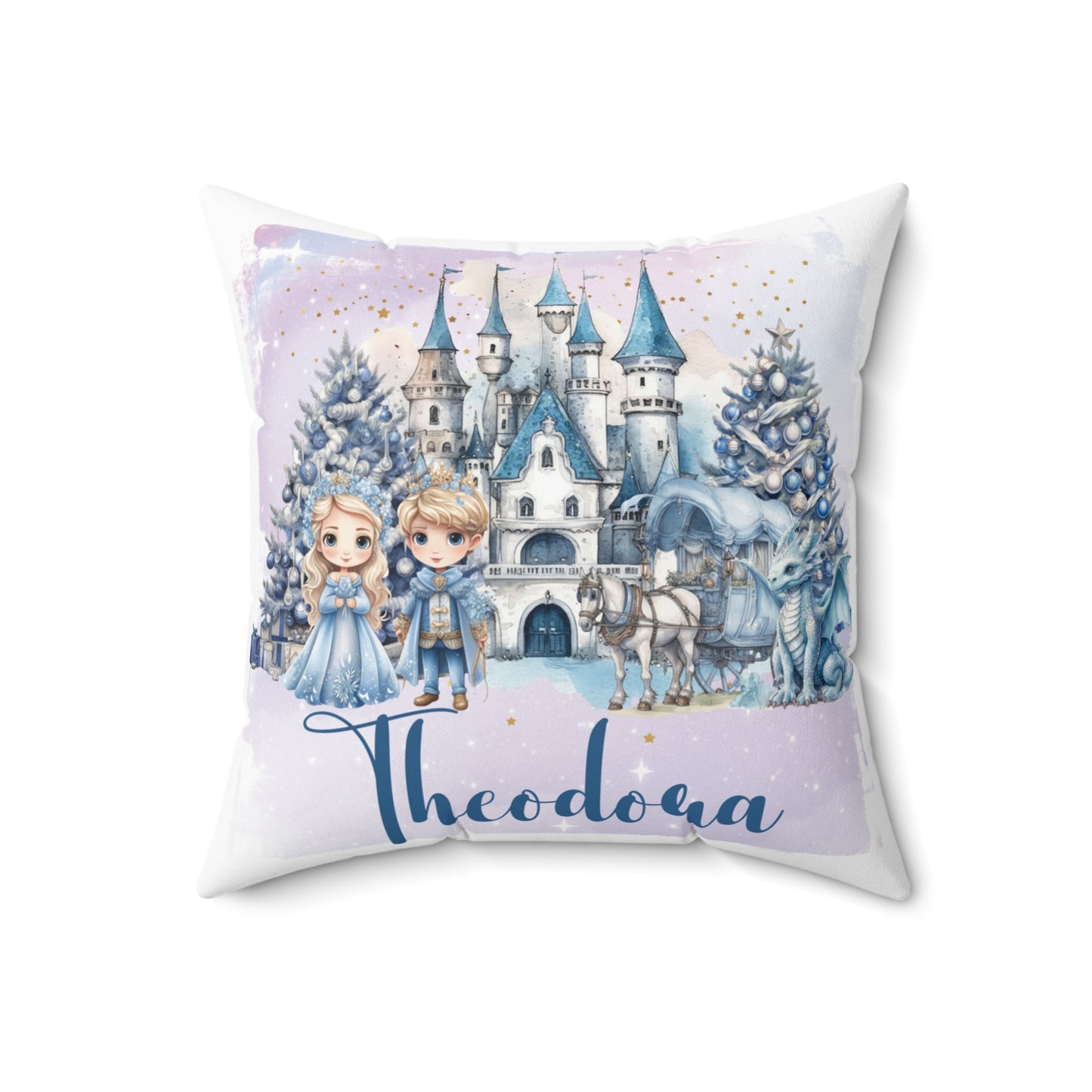 Personalised Fairytale Christmas Cushion, Polyester Square Cushion, Christmas cushion