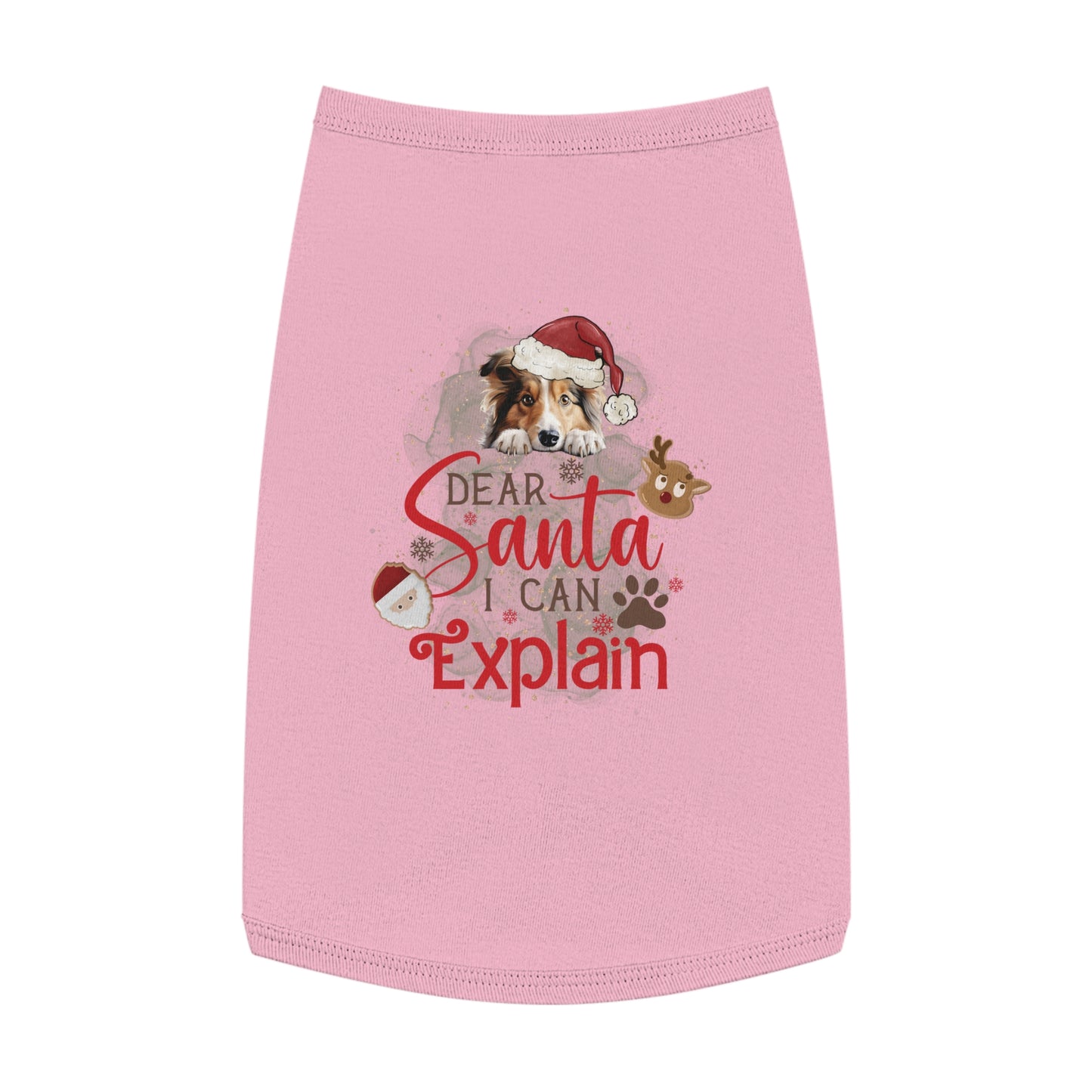 Pet Tank Top, Santa I Can Explain, Christmas Pet Tank Top