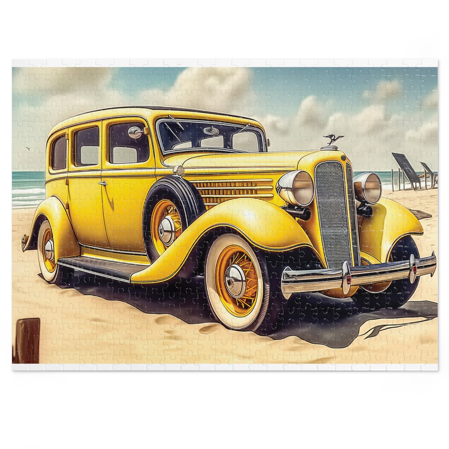 Jigsaw Puzzle, Vintage Car, Personalised/Non-Personalised (30, 110, 252, 500,1000-Piece)