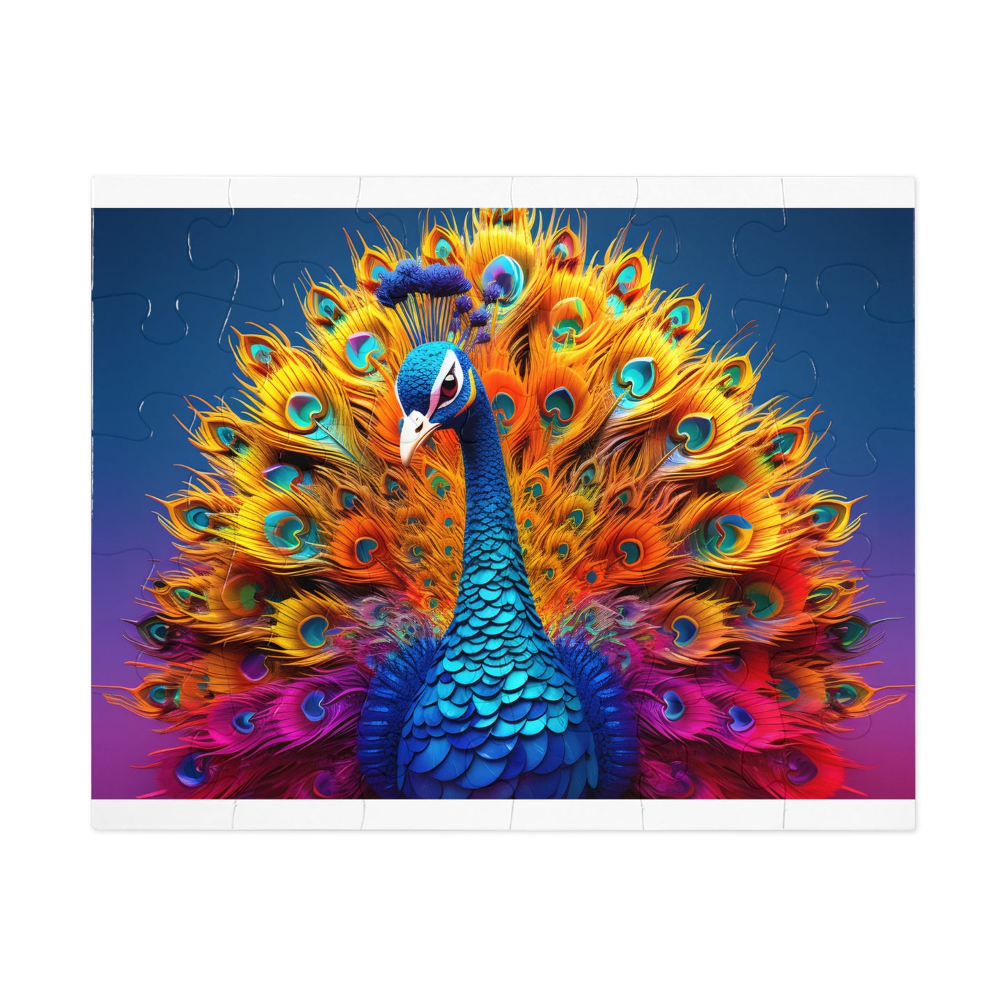 Jigsaw Puzzle, Peacock, Personalised/Non-Personalised (30, 110, 252, 500,1000-Piece)