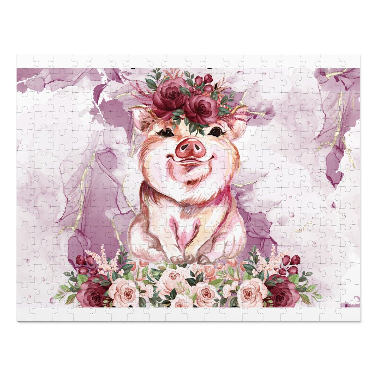 Jigsaw Puzzle, Pig, Personalised/Non-Personalised (30, 110, 252, 500,1000-Piece)