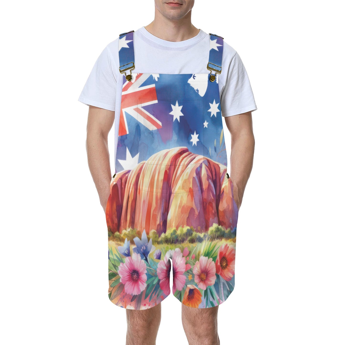 Uluru Ayers Rock Australia awd1314 Emerson Easy-Wear Jumpsuit Unisex Shorts Suspender Jumpsuit