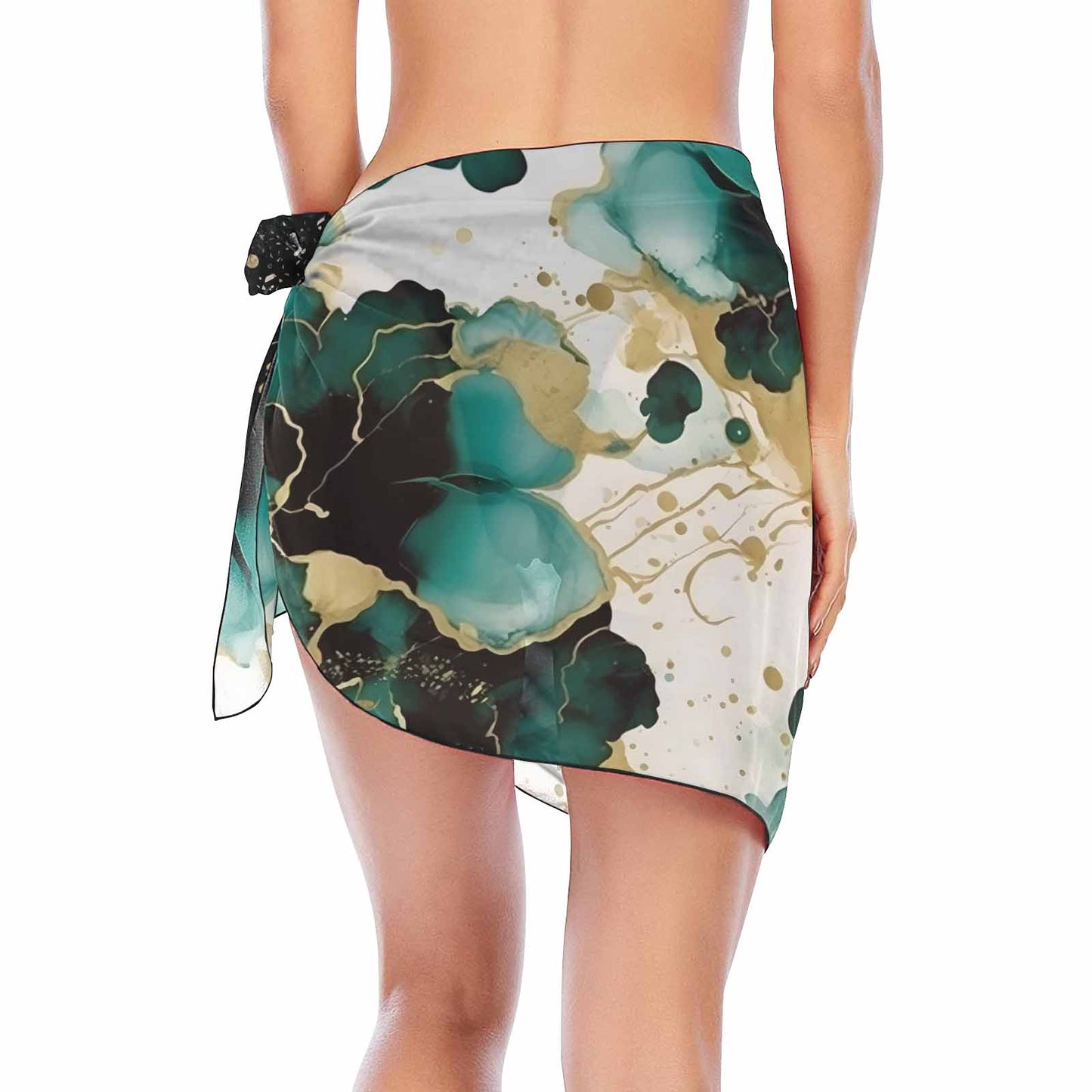 Alcohol Ink 5  Women's Beach Sarong Wrap