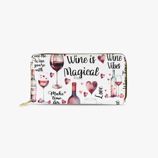 Long Type Zipper Purse - Wine is Magical