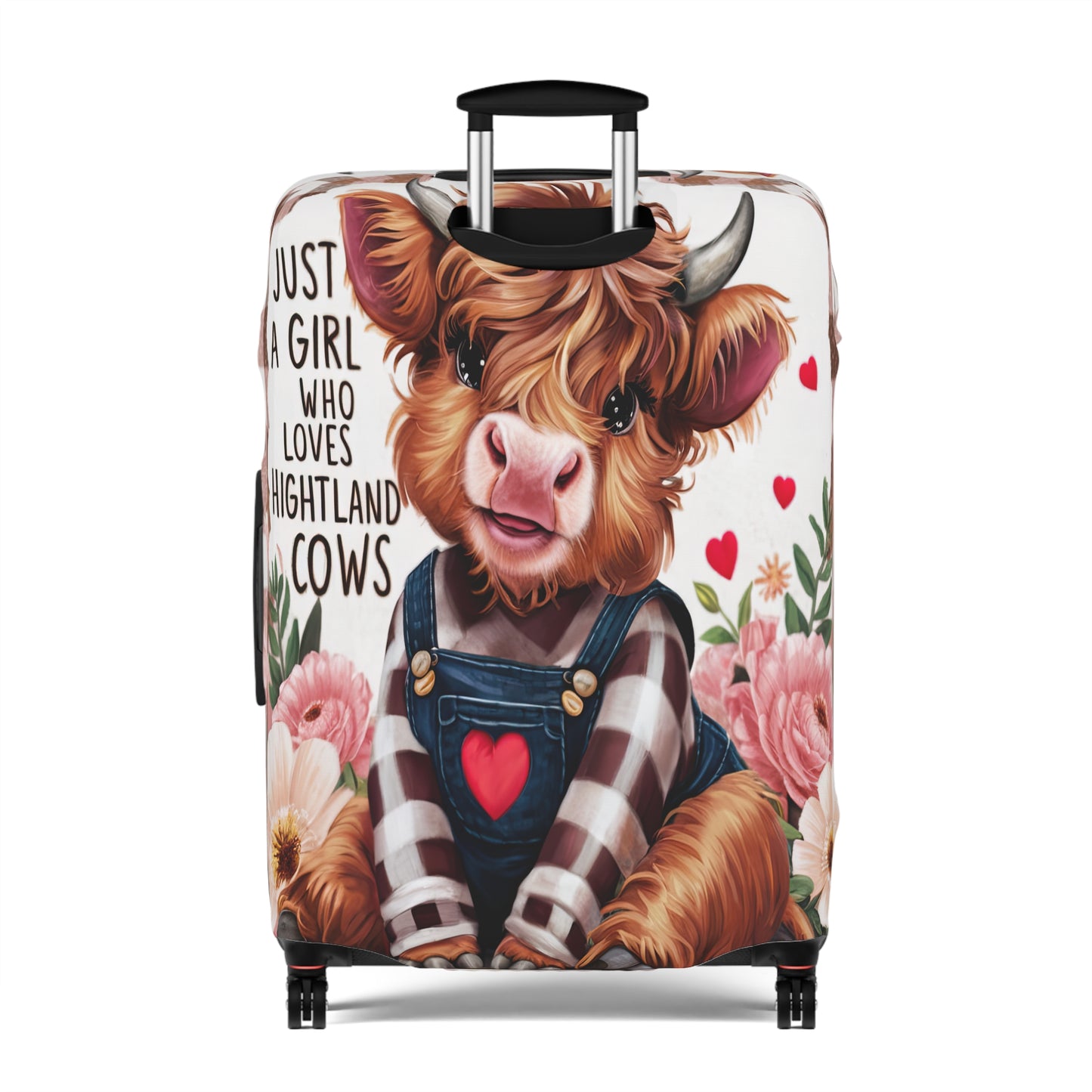 Luggage Cover, Just a Girl who Loves Highland Cows, awd-3087