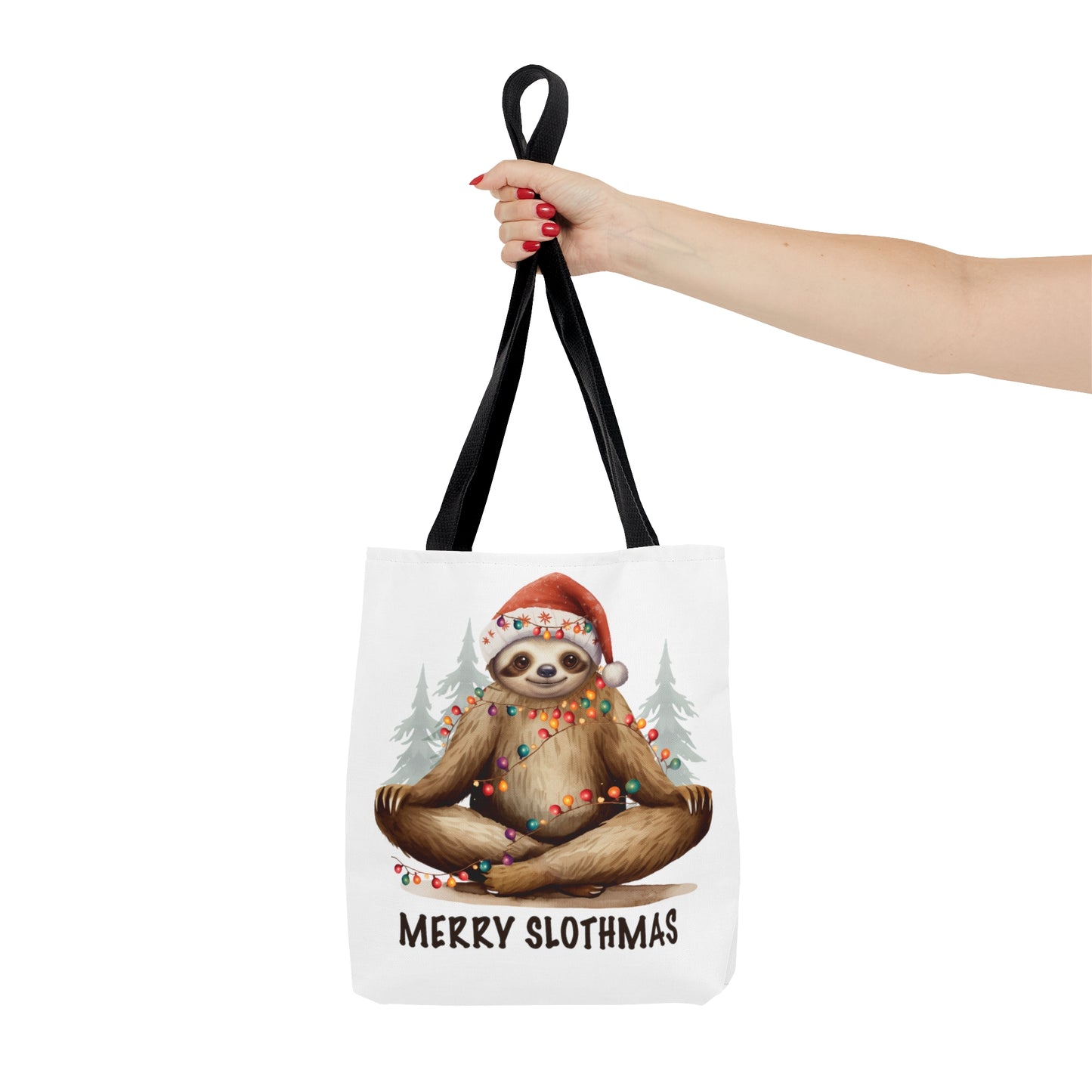 Tote Bag, Christmas, Sloth, Personalised/Non-Personalised Tote bag