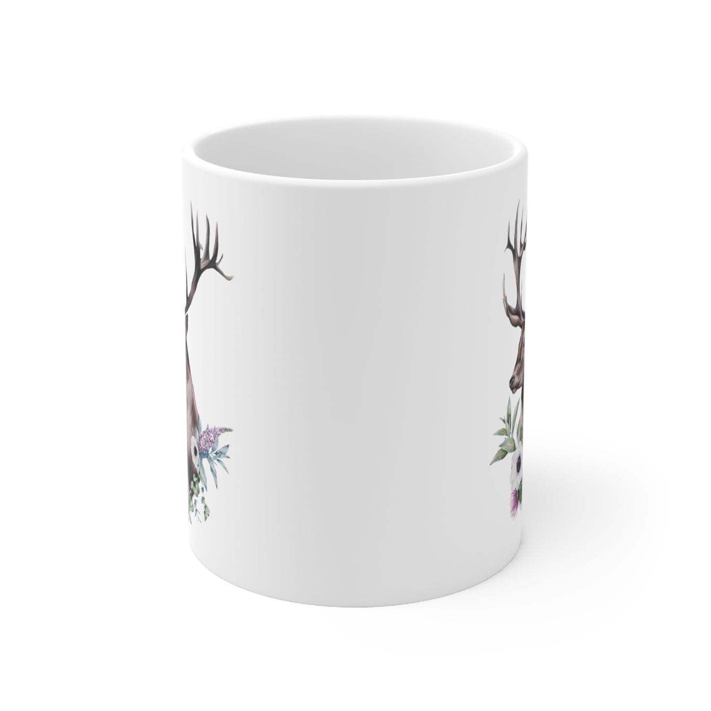 Personalised/Non Personalised Scottish Stag, Ceramic Mug 11oz