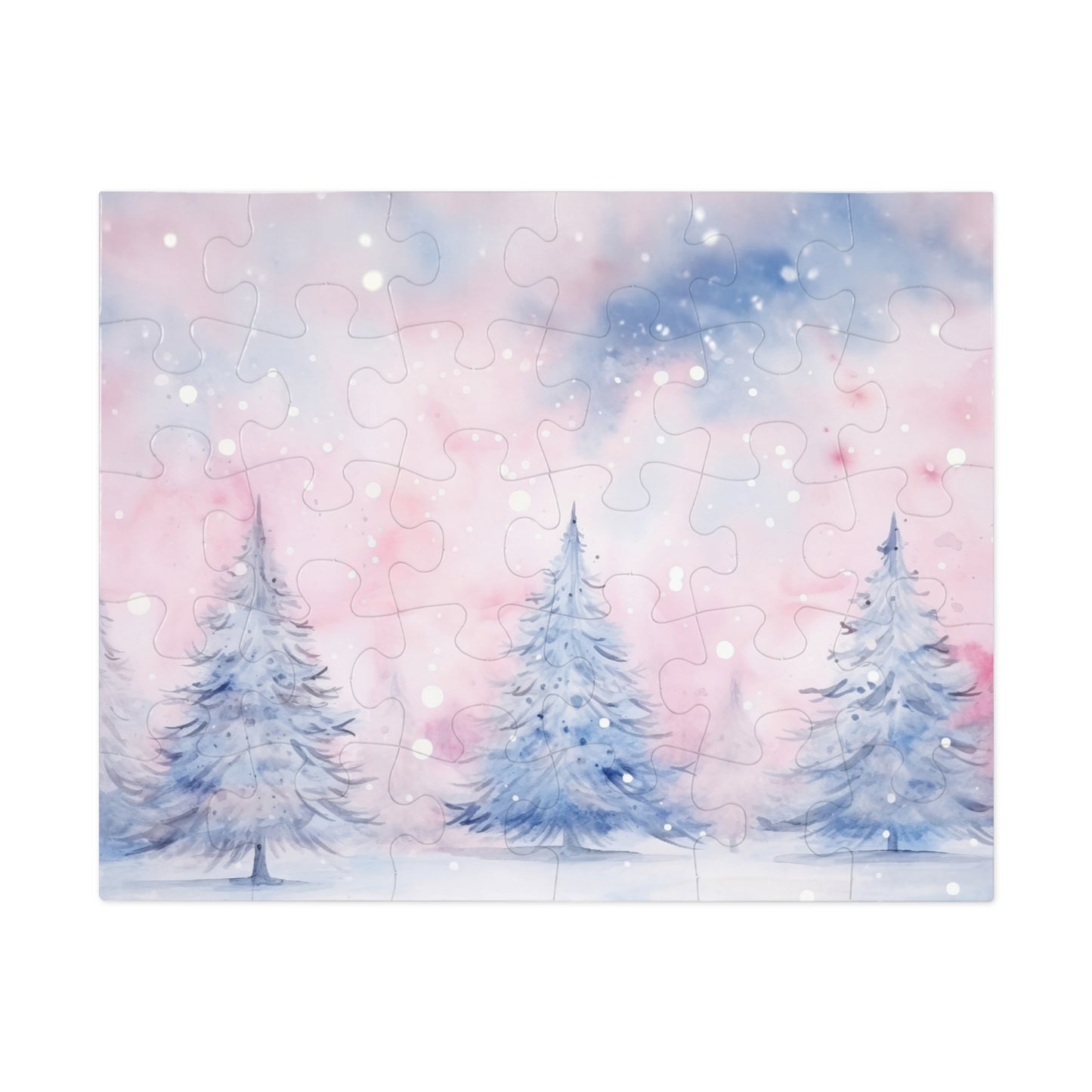 Puzzle, Christmas Trees, Personalised/Non-Personalised (30, 110, 252, 500,1000-Piece) Awd-552