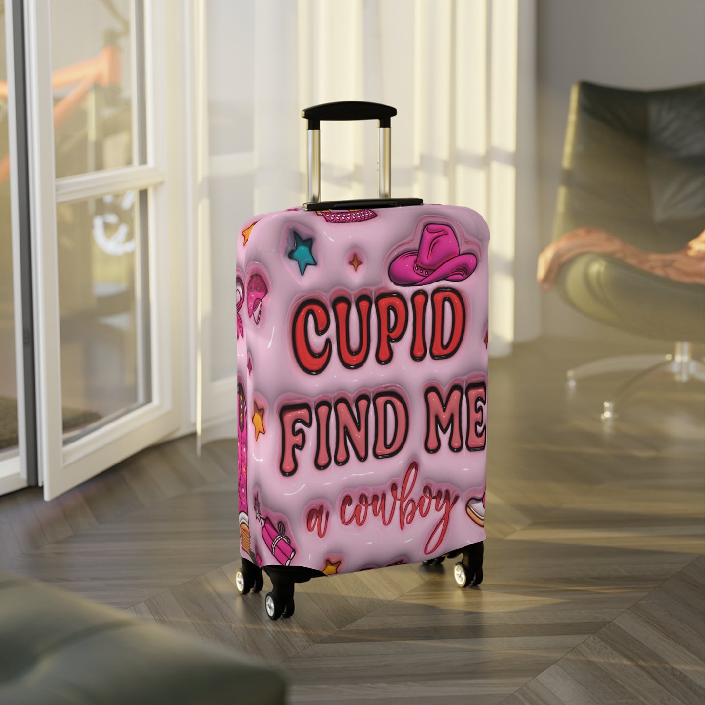 Luggage Cover, Cupid find me a cowboy, awd-529