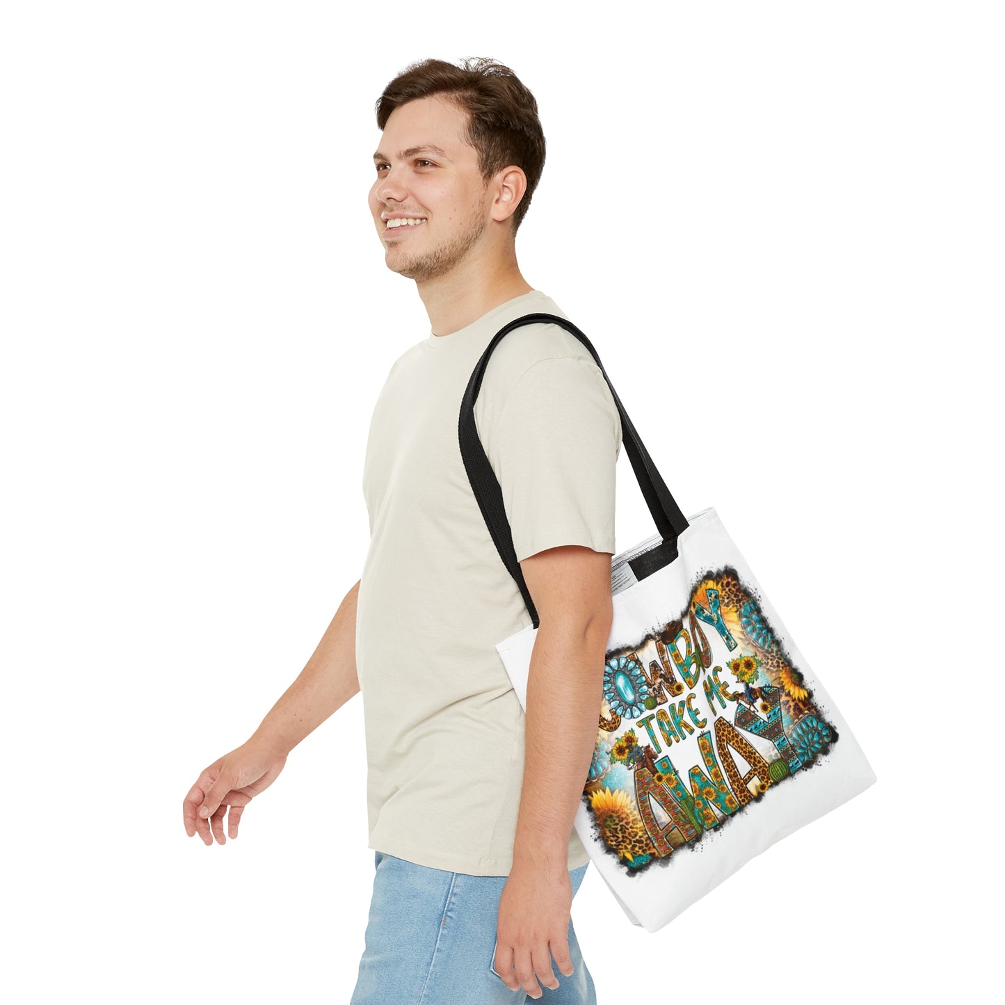 Tote Bag, Western, Cowboy take me away