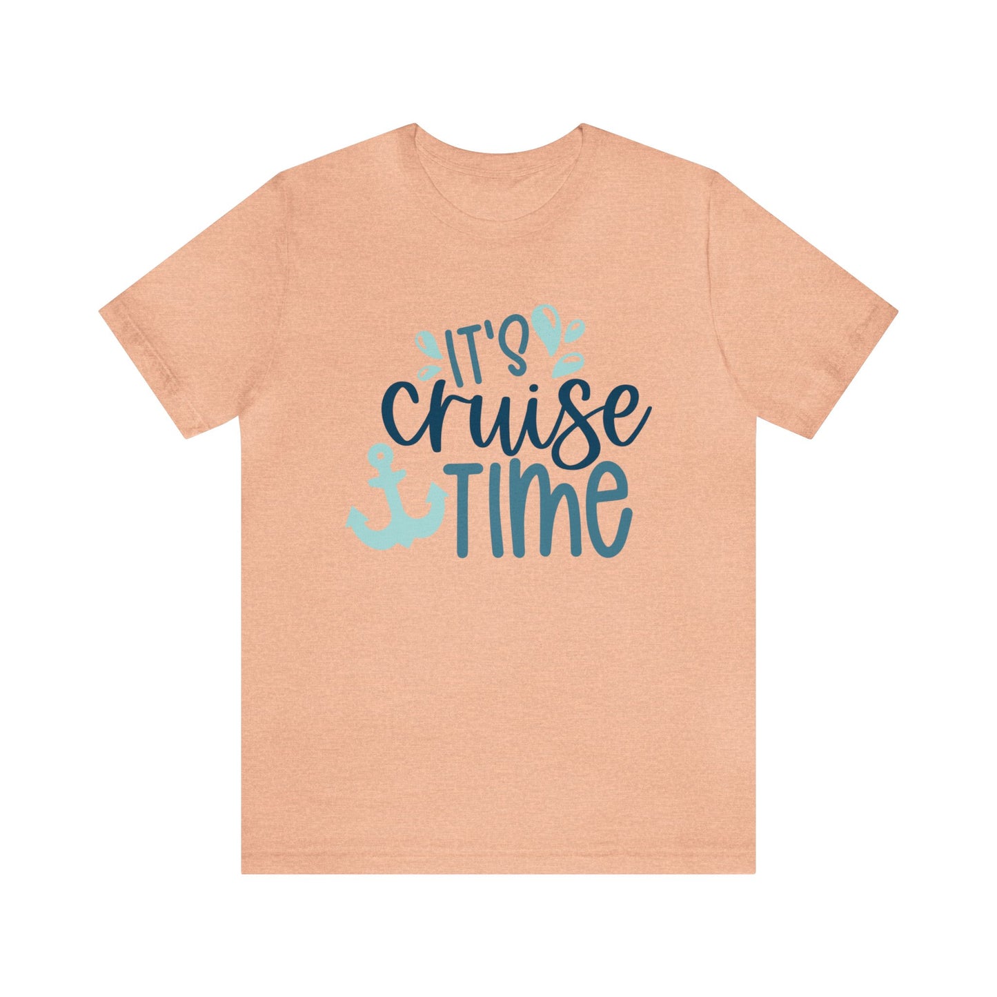 Unisex Adults Jersey Short Sleeve Tee, Cruise Tee, It's Cruise Time, 100% Cotton, Light Fabric 142 g/m²