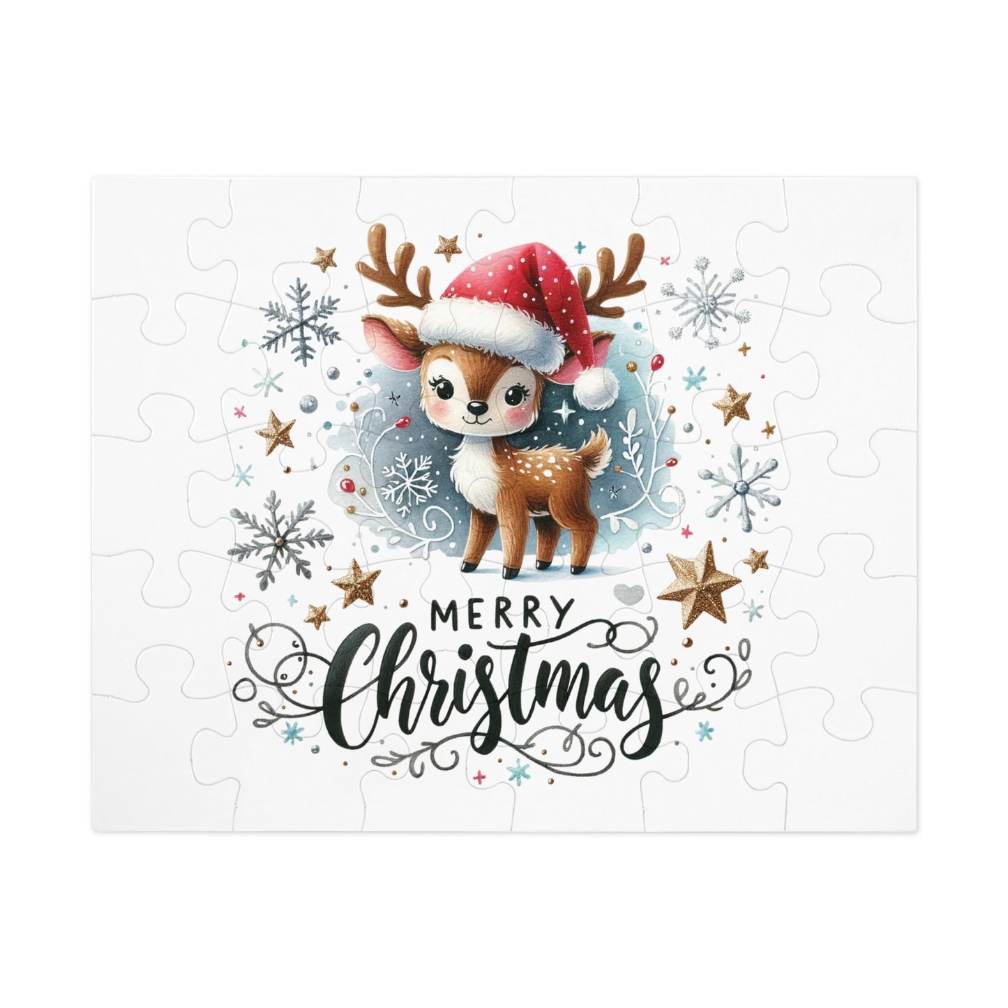 Jigsaw Puzzle, Christmas, Reindeer, Personalised/Non-Personalised (30, 110, 252, 500,1000-Piece)