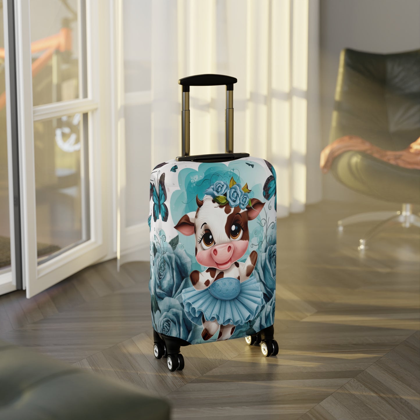 Luggage Cover, Ballet Dancing Cow, awd-1653