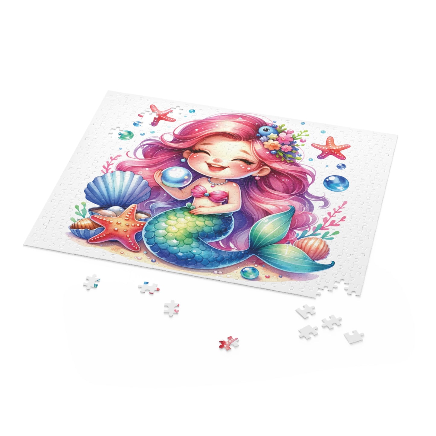 Personalised/Non-Personalised Puzzle, Mermaid (120, 252, 500-Piece)