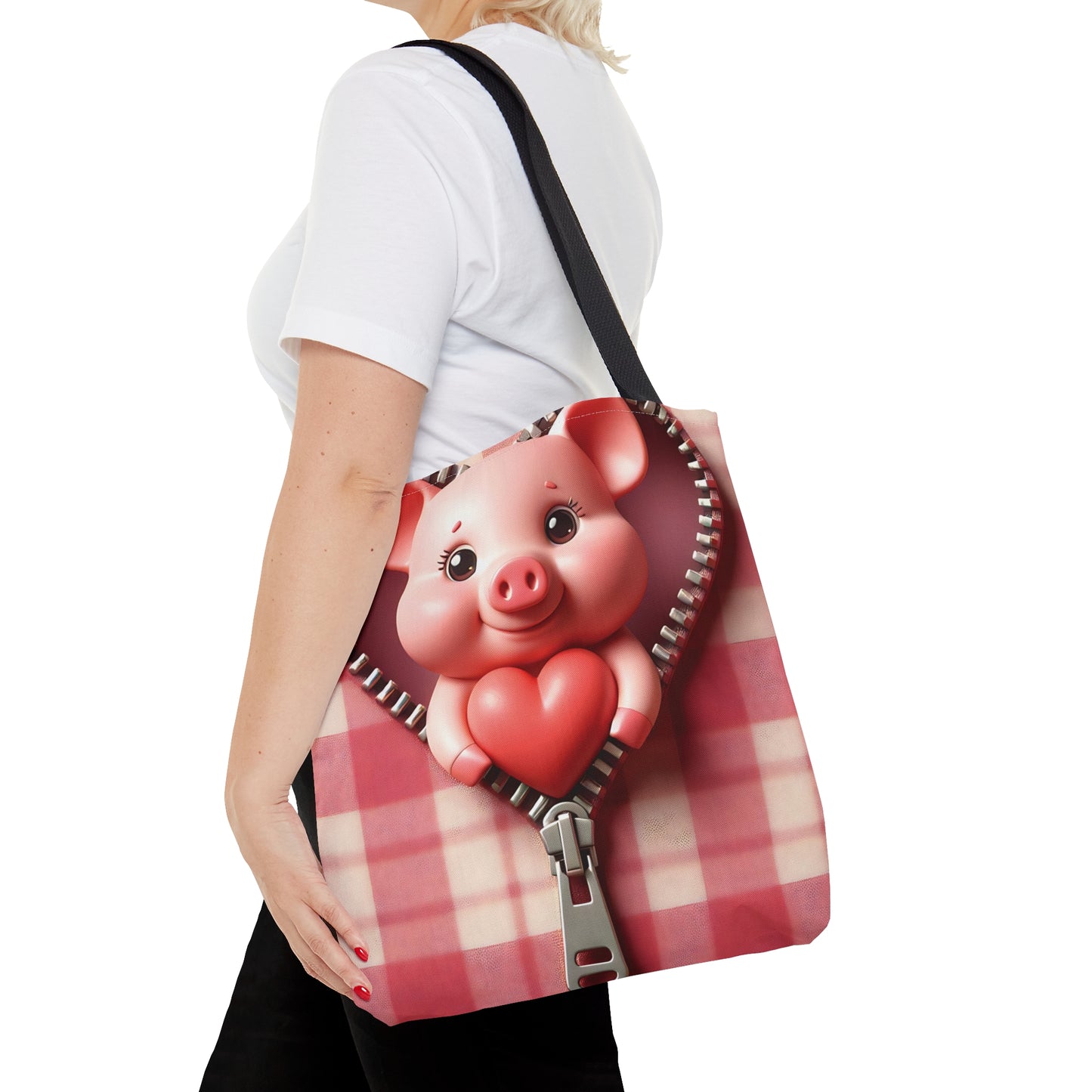 Tote Bag, Pig, Personalised/Non-Personalised Tote bag