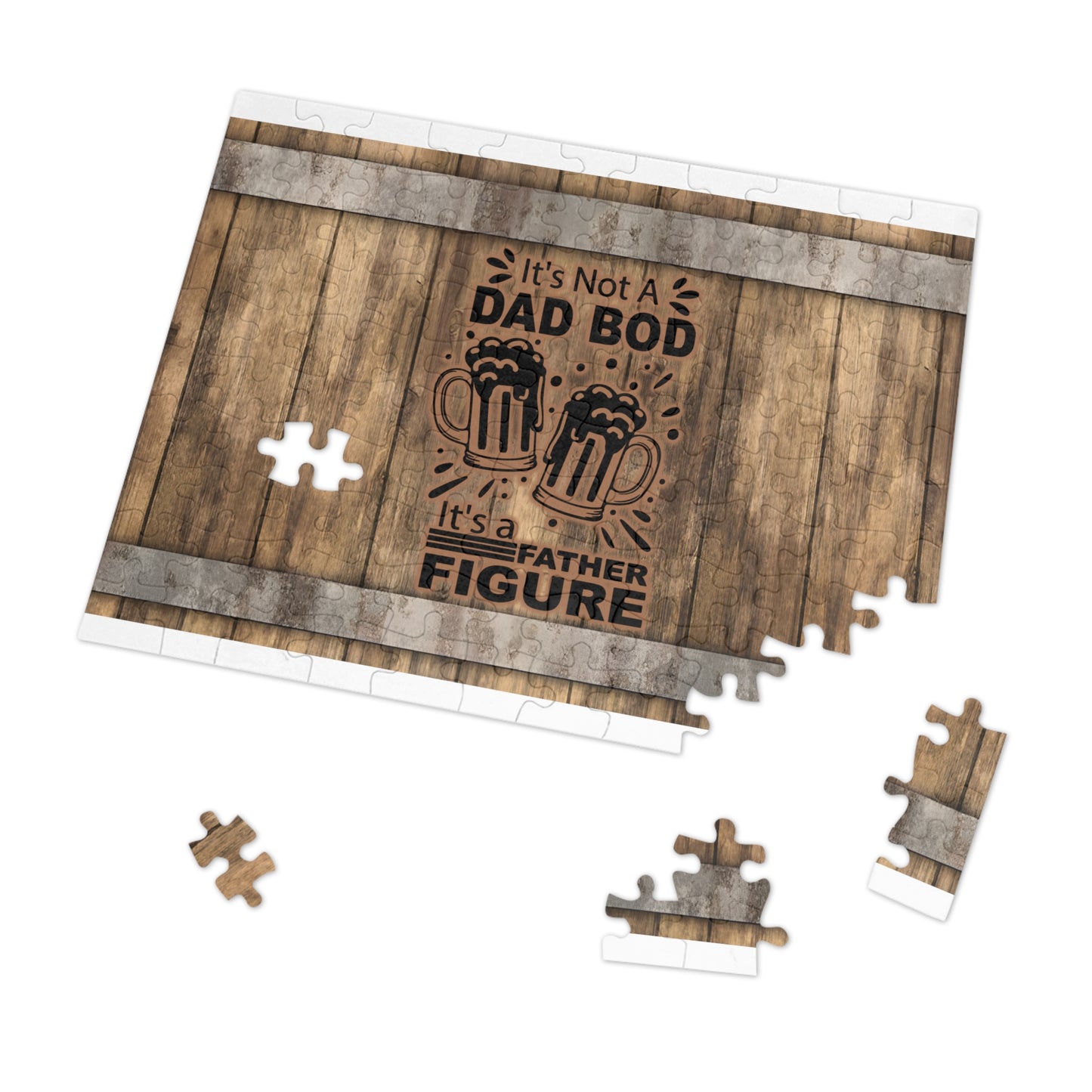 Puzzle, Dad, Dad Bod, Personalised/Non-Personalised (30, 110, 252, 500,1000-Piece) awd-569