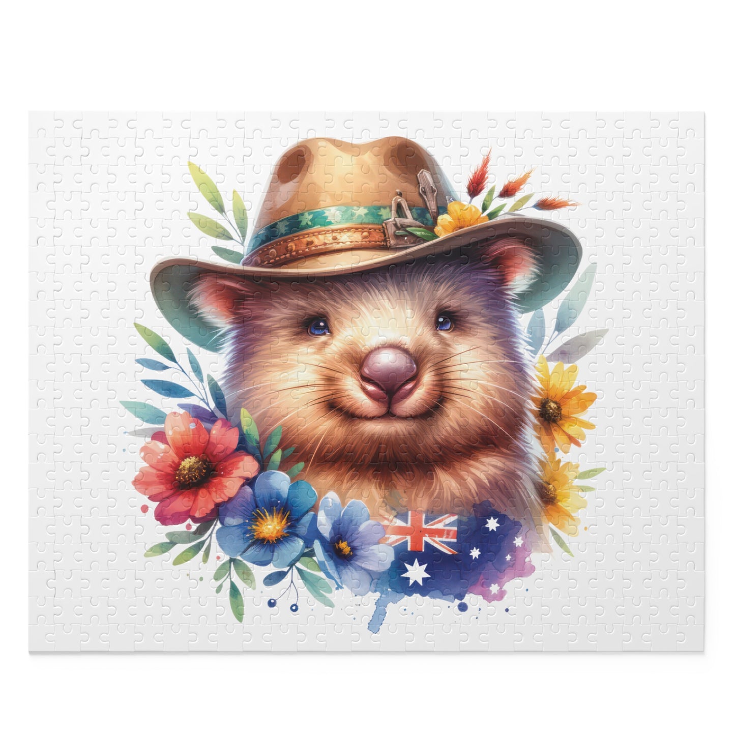 Personalised/Non-Personalised Puzzle, Wombat (120, 252, 500-Piece)