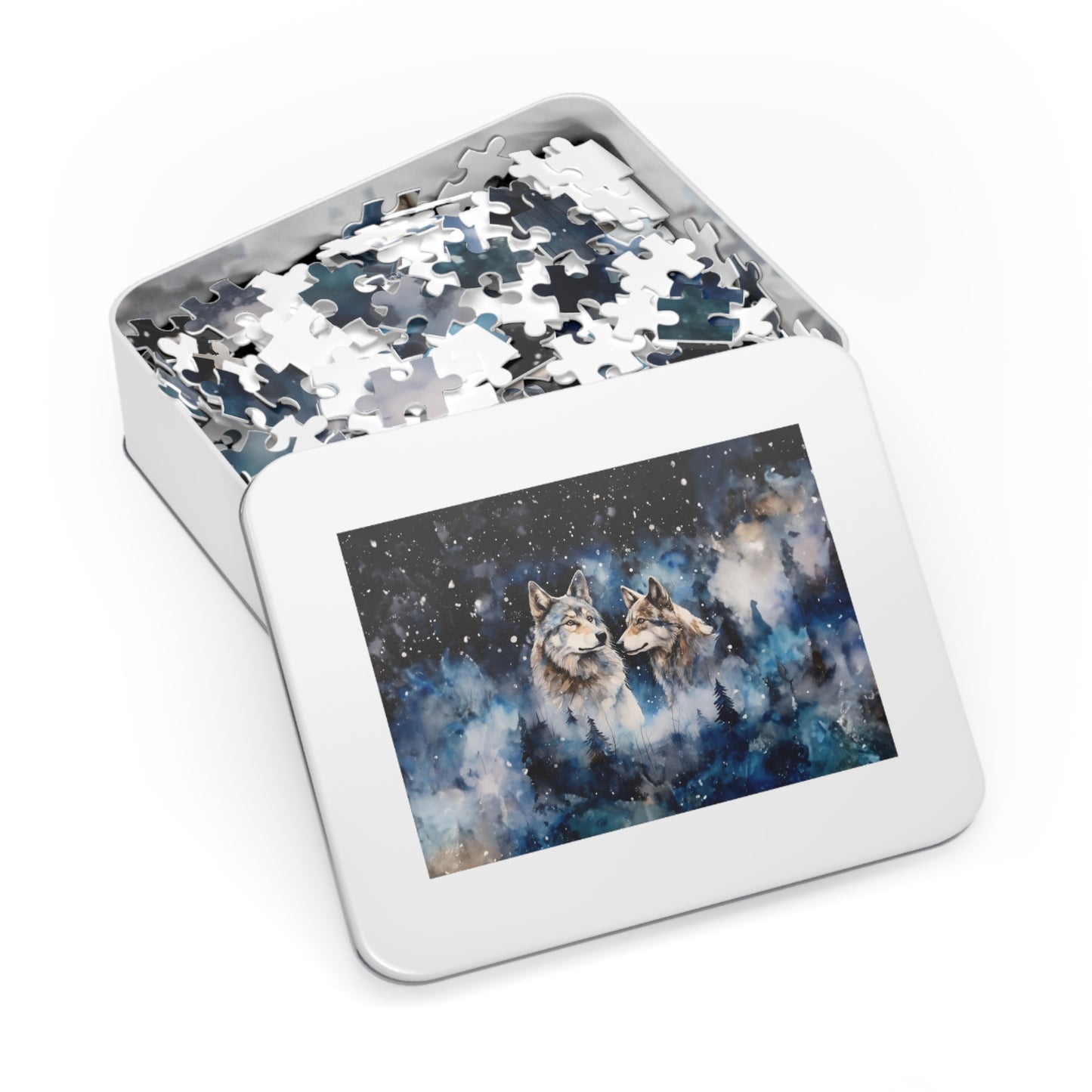 Puzzle, Wolves, Personalised/Non-Personalised (30, 110, 252, 500,1000-Piece) Awd-547