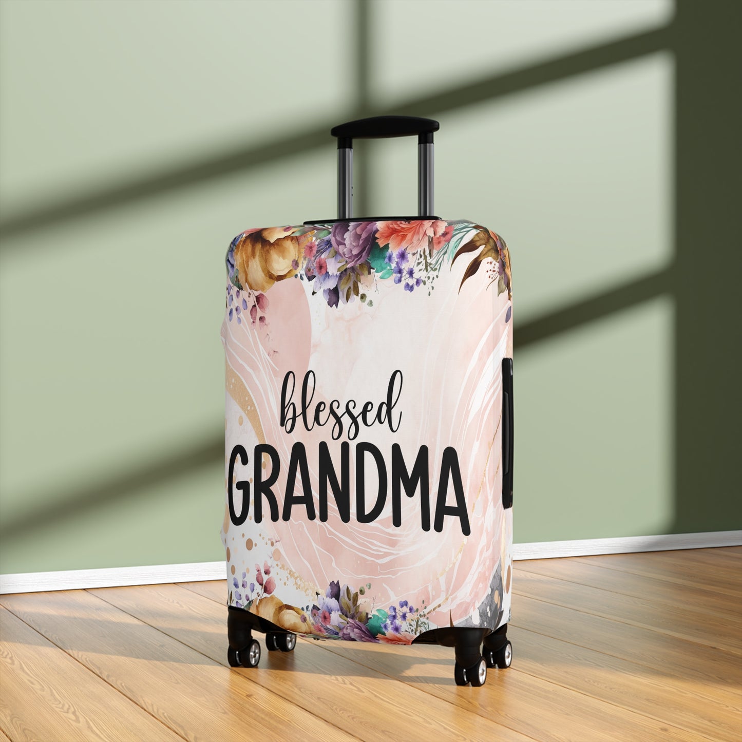 Luggage Cover, Floral, Blessed Grandma, awd-728