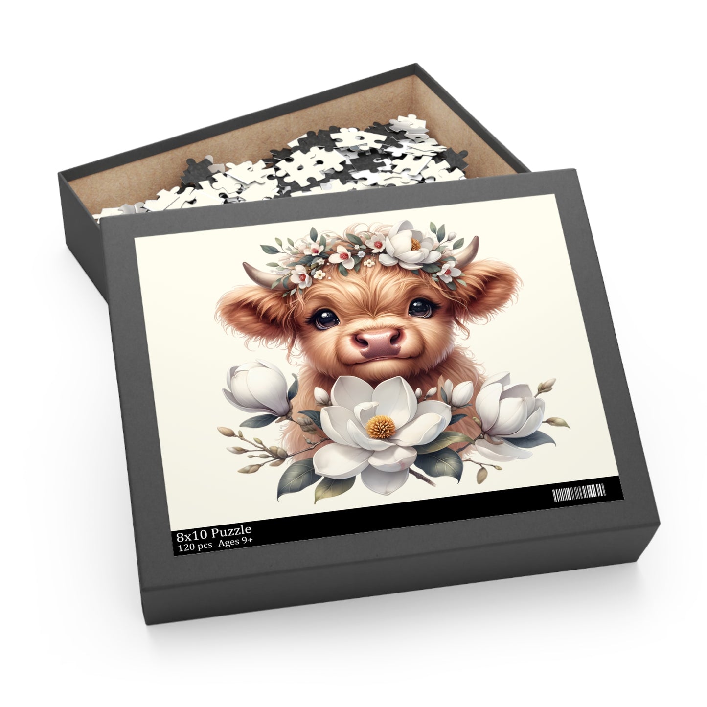 Personalised/Non-Personalised Puzzle, Highland Cow (120, 252, 500-Piece)