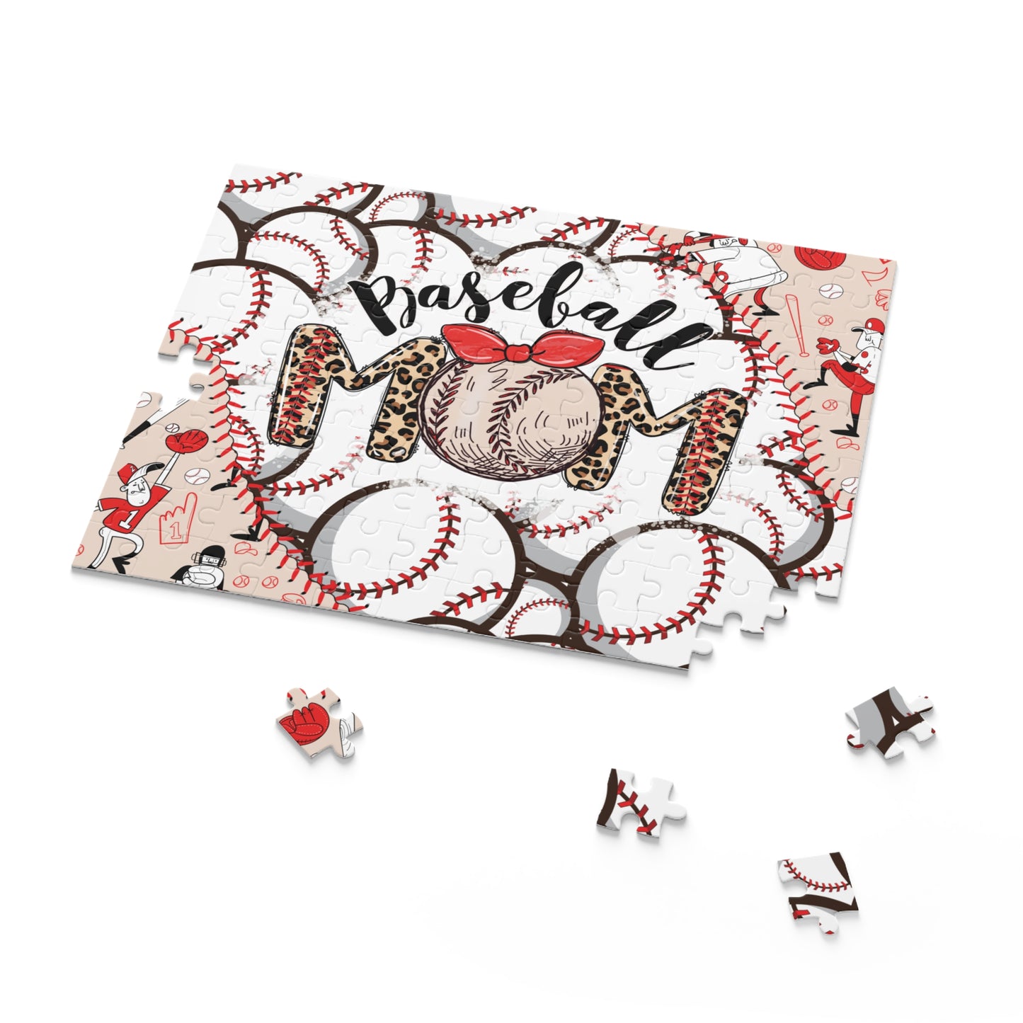 Personalised/Non-Personalised Puzzle, Baseball Mom (120, 252, 500-Piece)