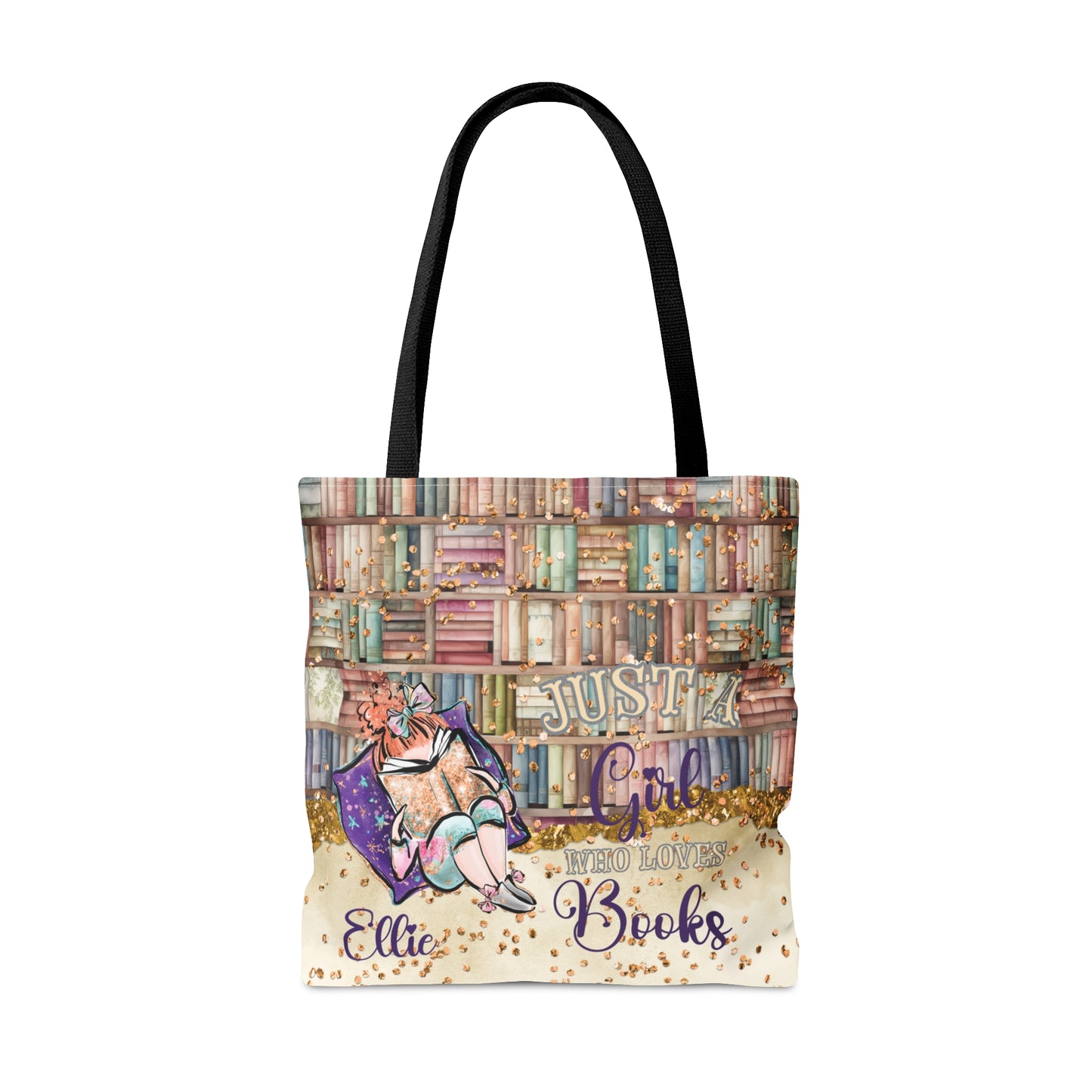 Personalised Tote Bag, Just A Girl Who Loves Books, Red Hair, Tote bag