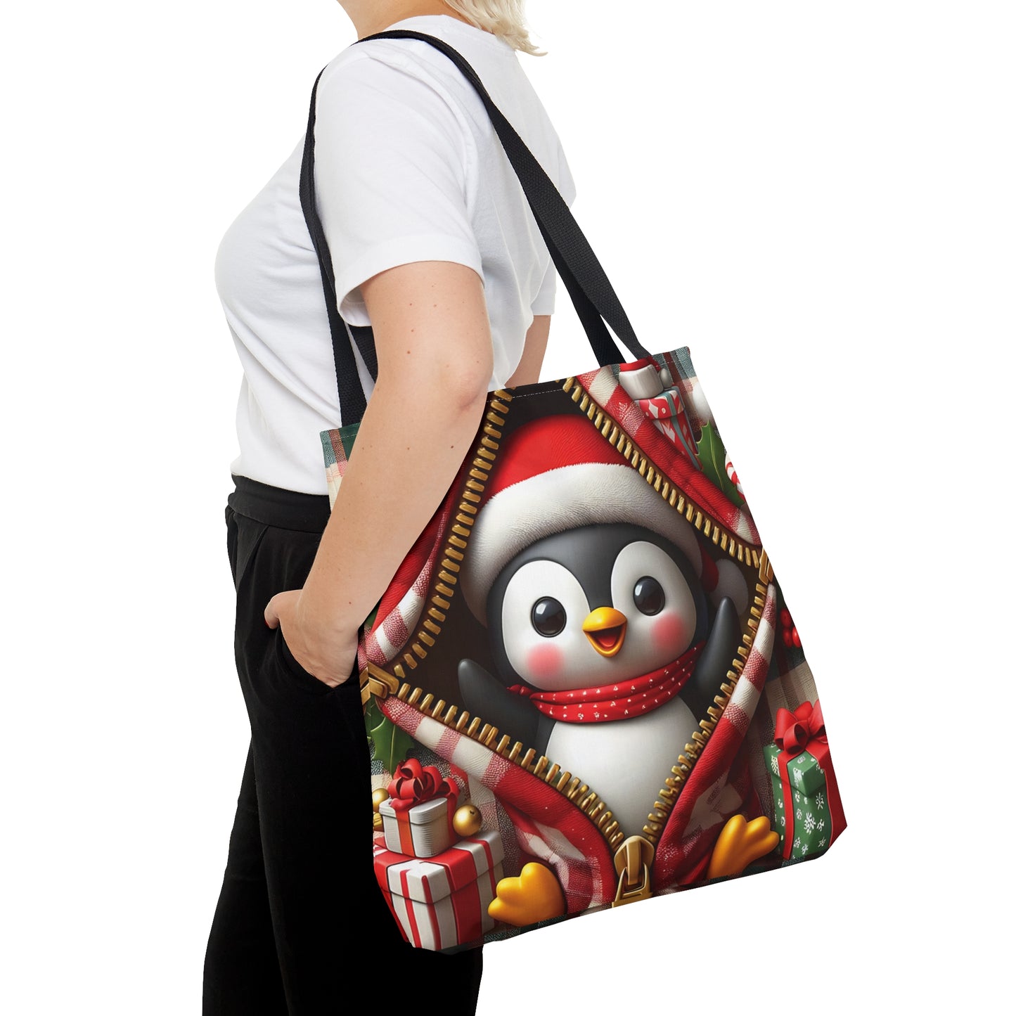 Tote Bag, Christmas, Penguin