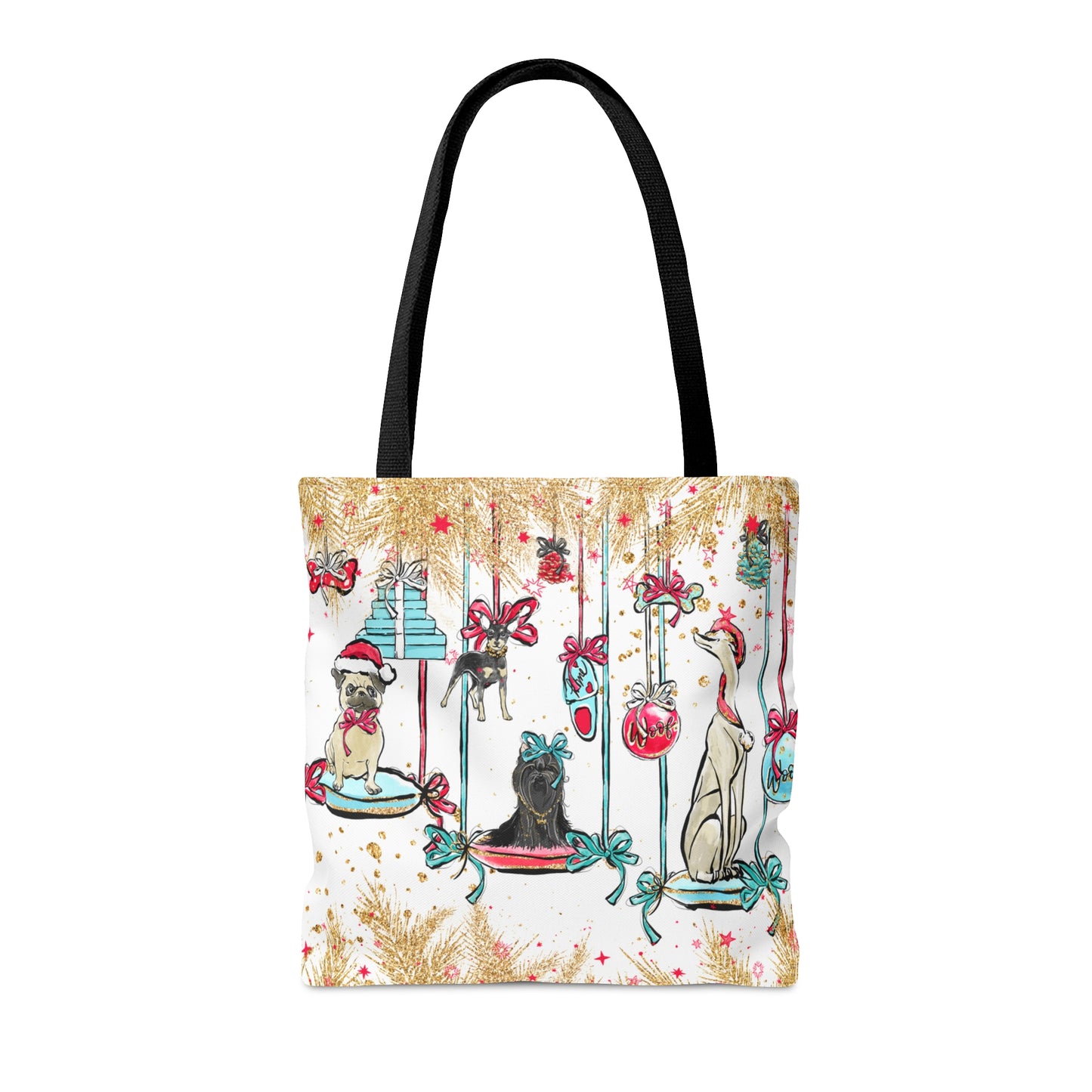 Tote Bag, Doggie Christmas Tote Bag