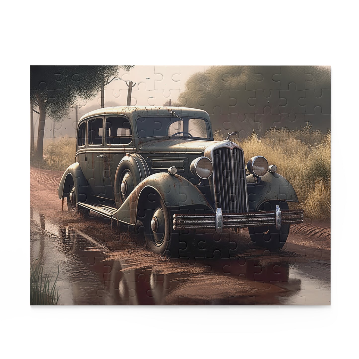 Personalised/Non-Personalised Puzzle, Vintage Car (120, 252, 500-Piece)