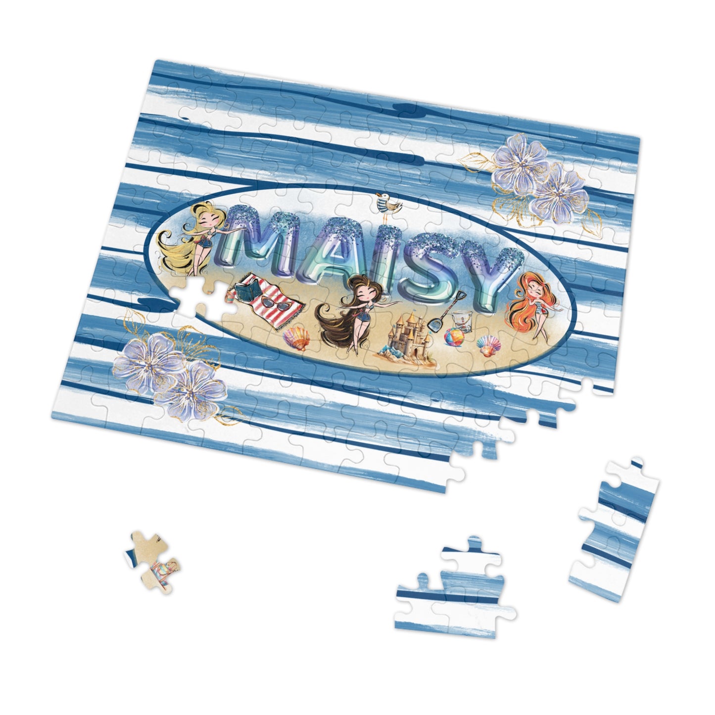 Puzzle, Beach Party, Personalised/Non-Personalised (30, 110, 252, 500,1000-Piece)