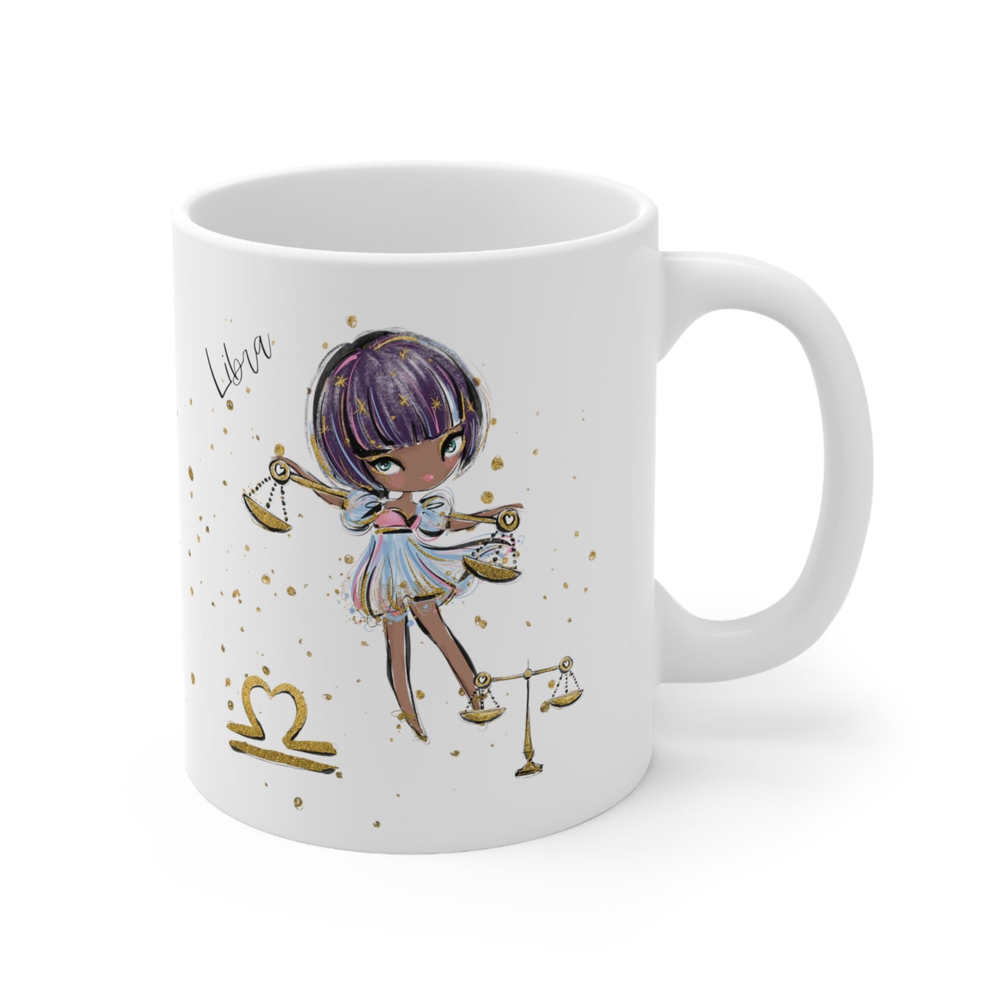 Personalised/Non Personalised Zodiac Sign, Libra, Ceramic Mug 11oz