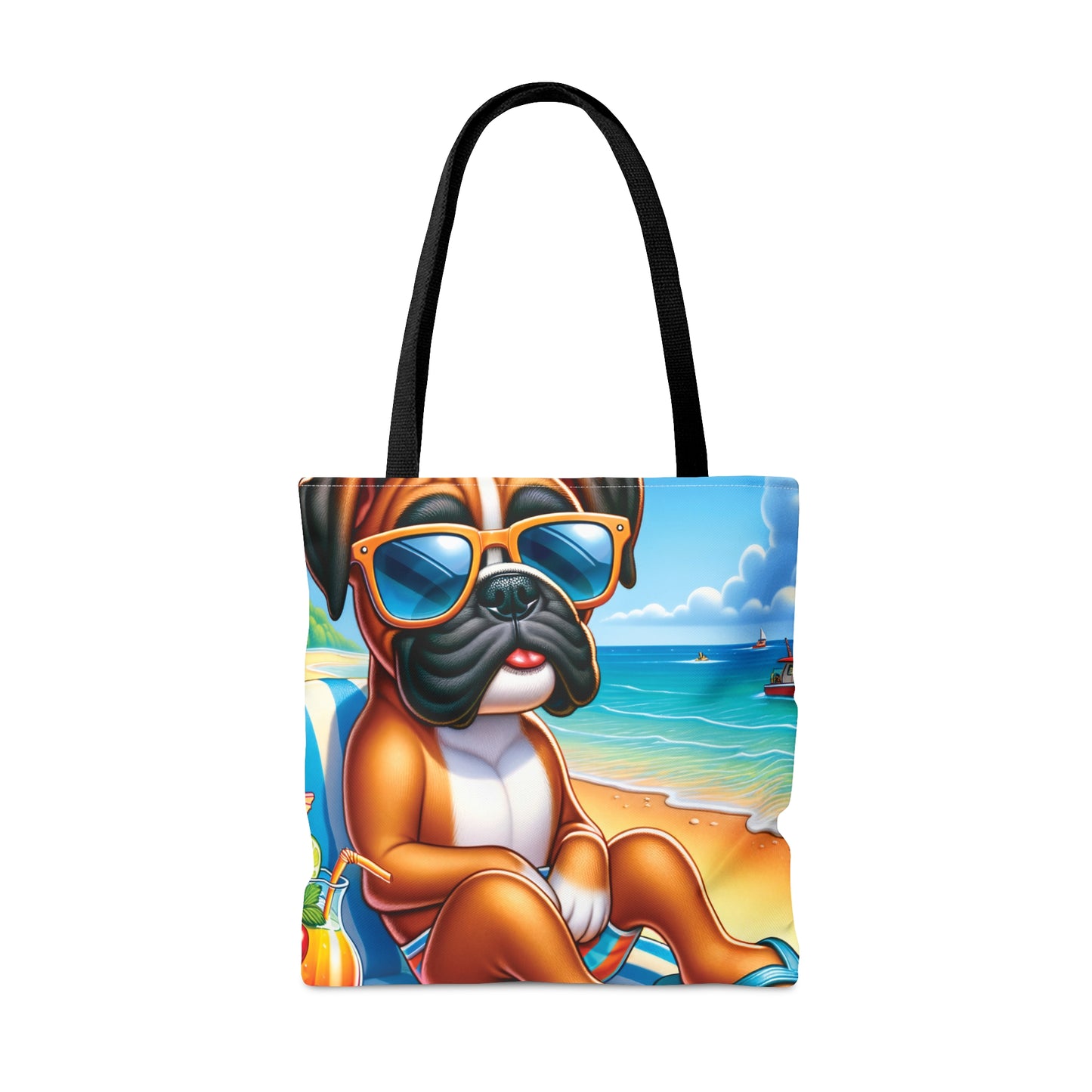 Tote Bag, Dog on Beach, Boxer, Tote bag,  awd-1102