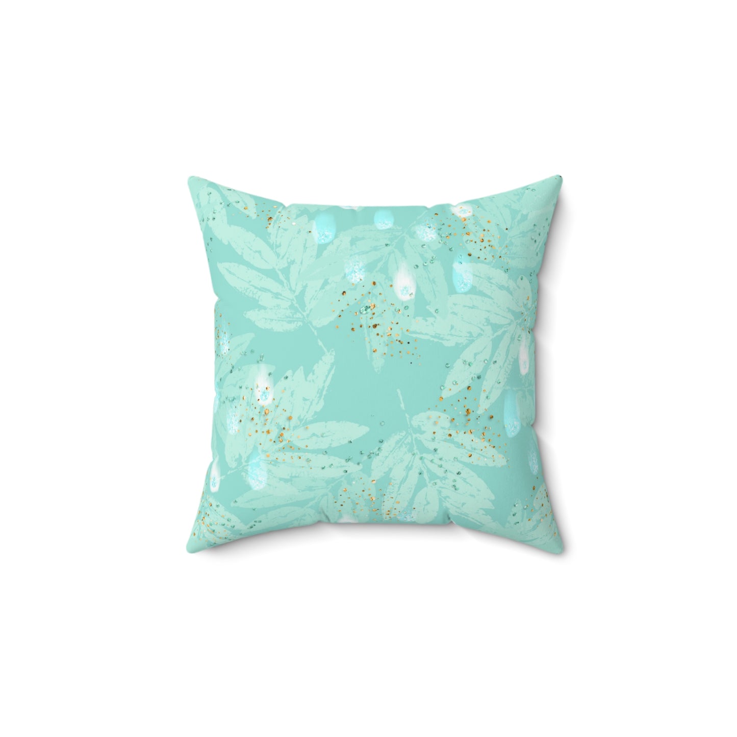 Spun Polyester Square Pillow, Eucalyptus Cushion