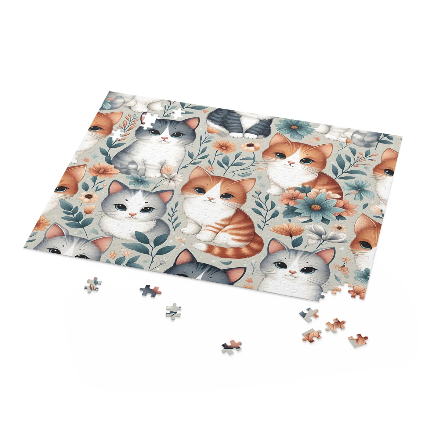 Personalised/Non-Personalised Puzzle, Cats (120, 252, 500-Piece)