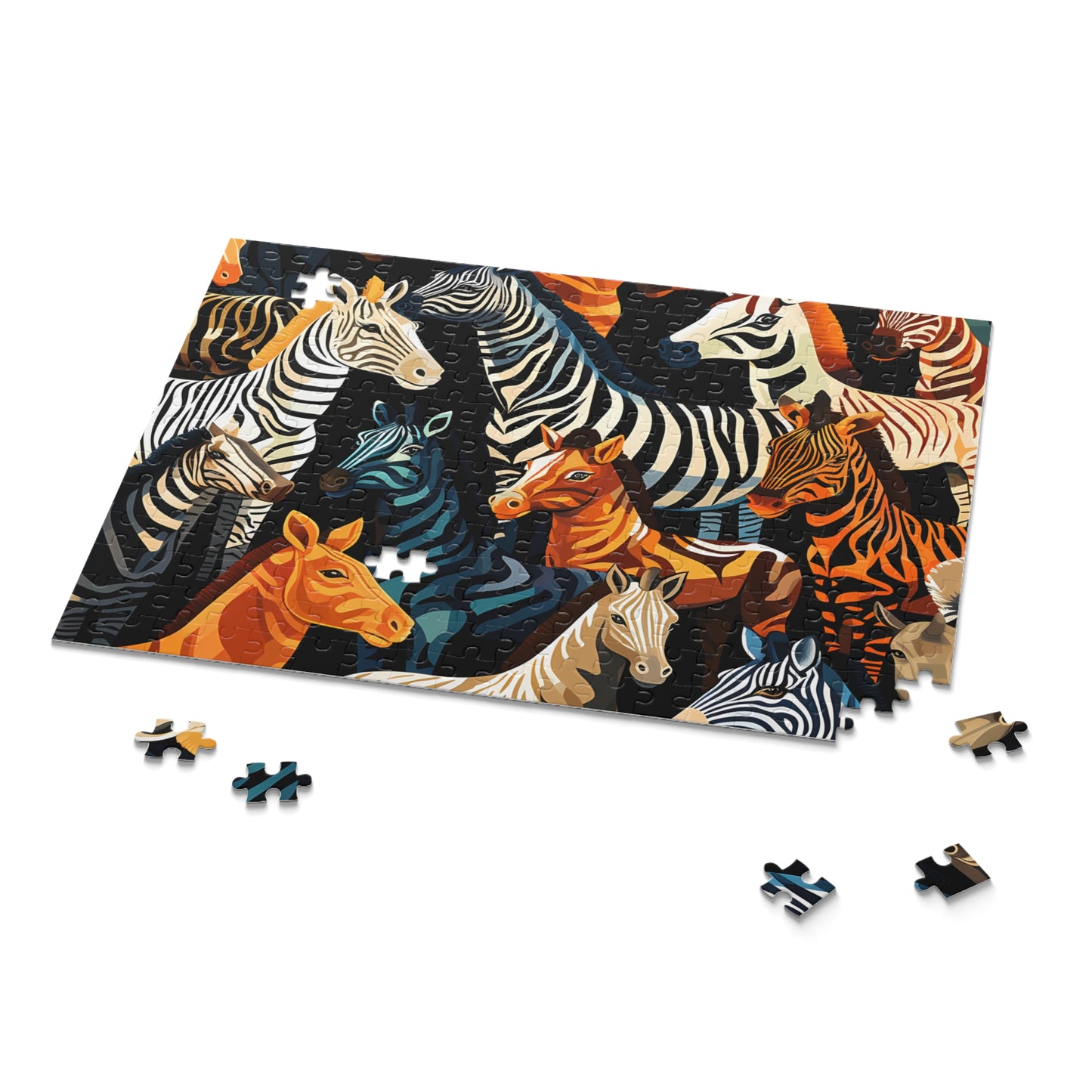 Personalised/Non-Personalised Puzzle, Zebra (120, 252, 500-Piece)