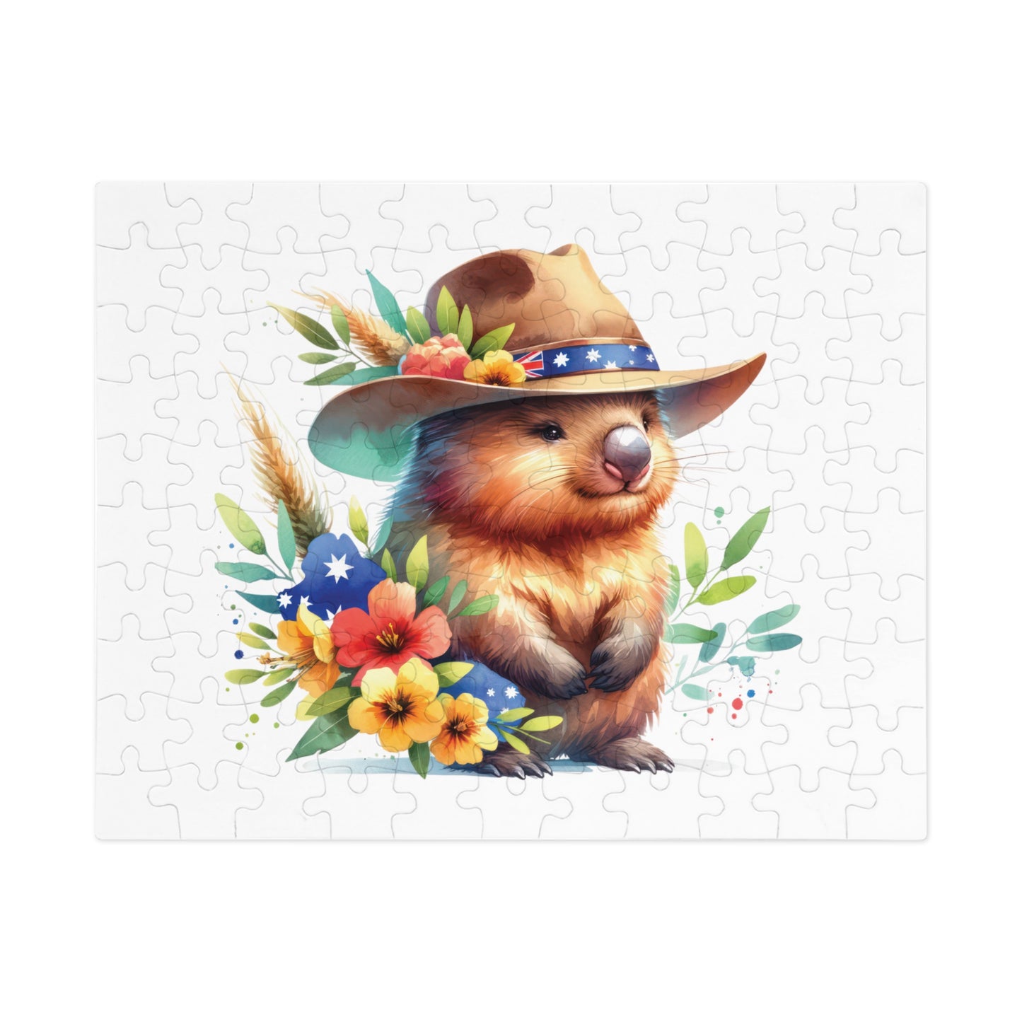 Jigsaw Puzzle in Tin, Australian Animals, Wombat, Personalised/Non-Personalised, awd-1323 (30, 110, 252, 500,1000-Piece)