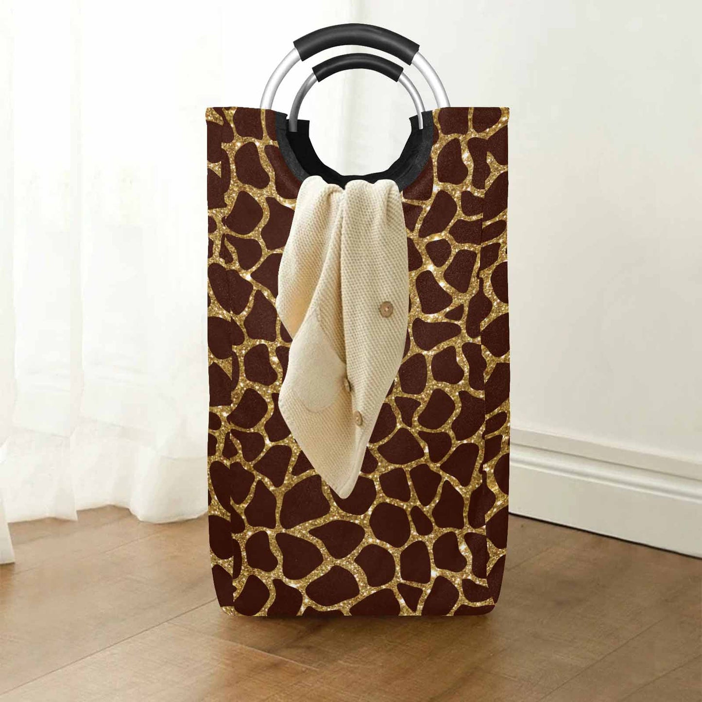 Animal Print 6  Square Laundry Basket