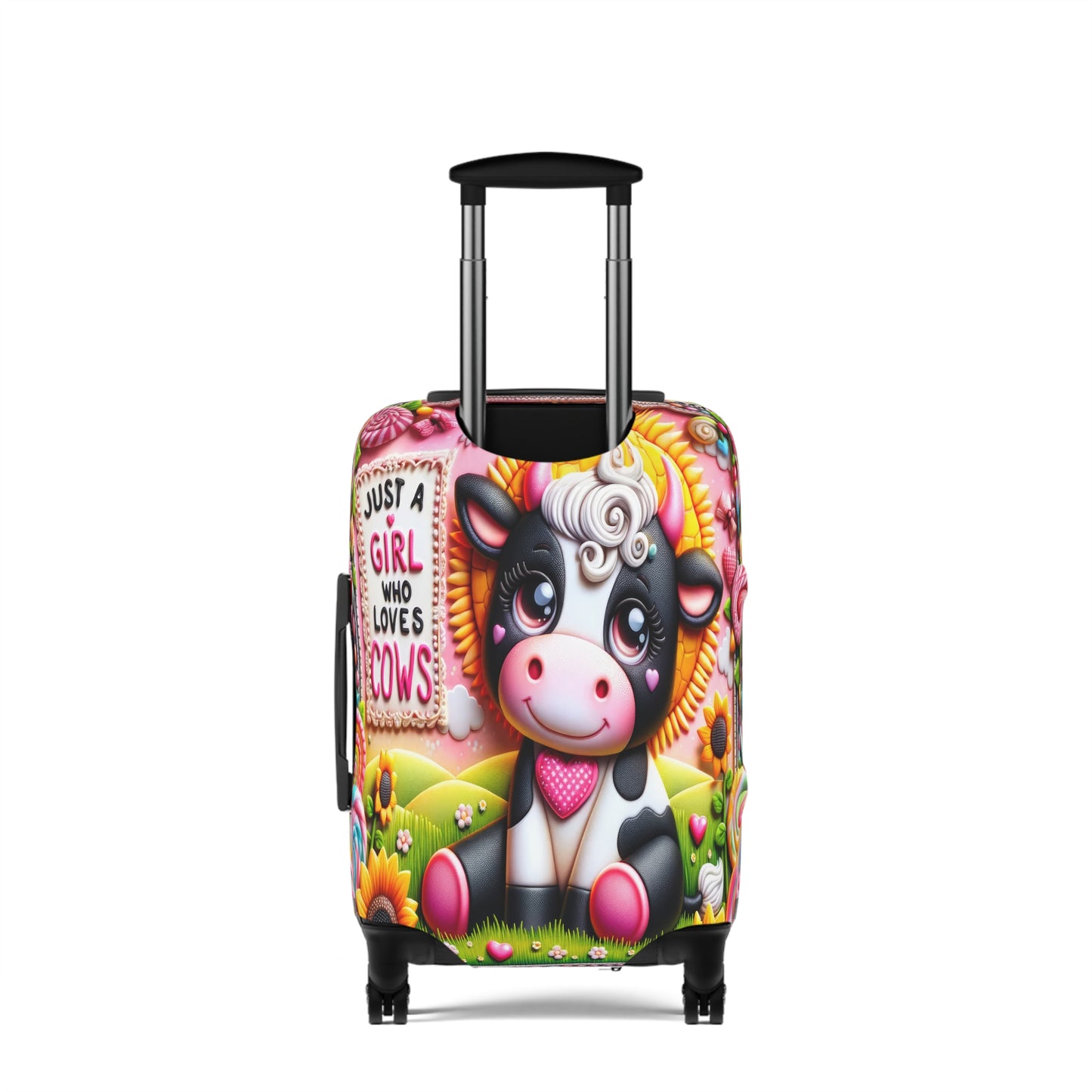 Luggage Cover, Just a Girl who Loves Cows, awd-1801