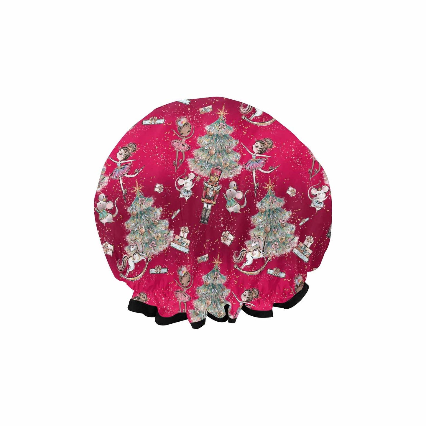 Red Christmas  Shower Cap