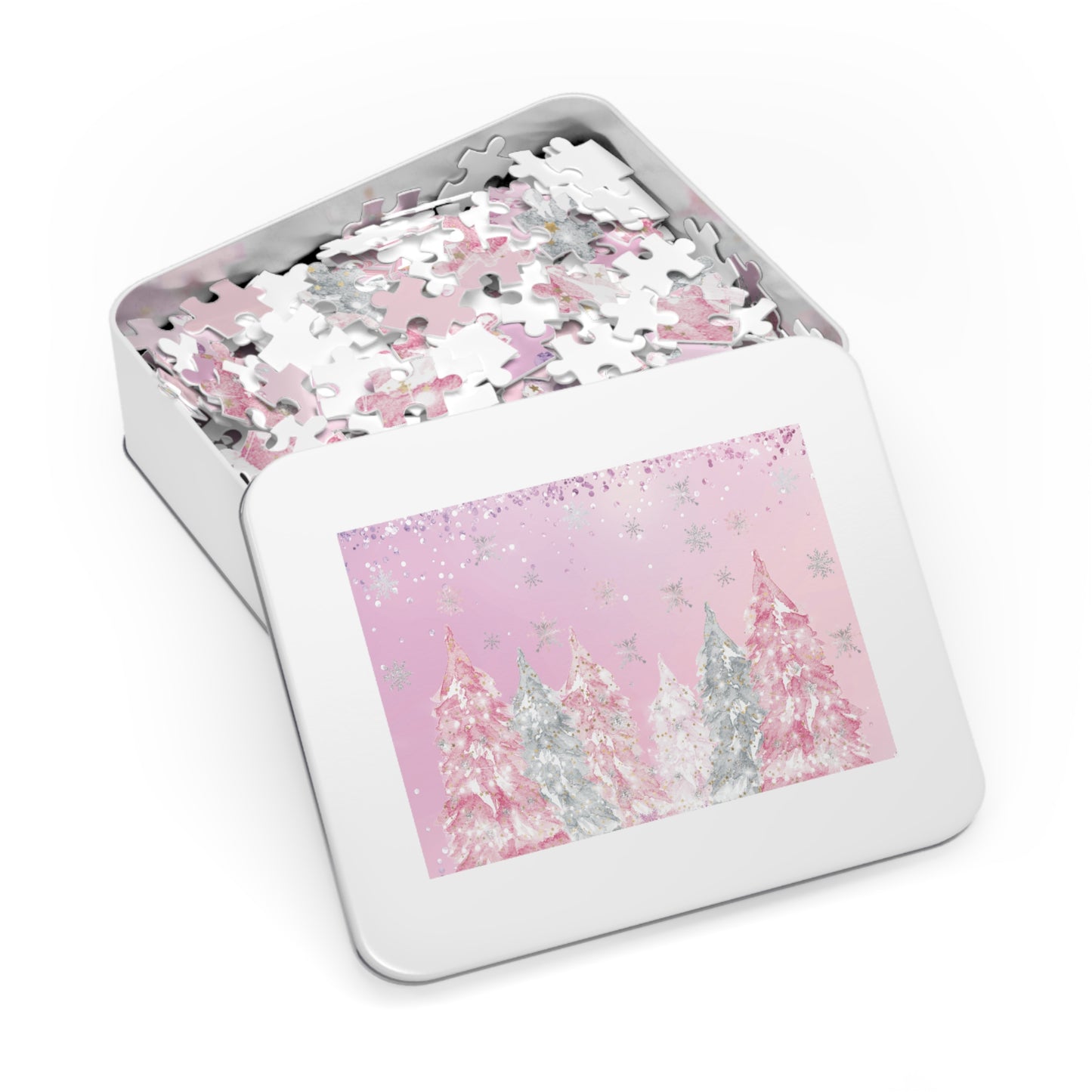 Puzzle, Christmas Trees, Personalised/Non-Personalised (30, 110, 252, 500,1000-Piece)