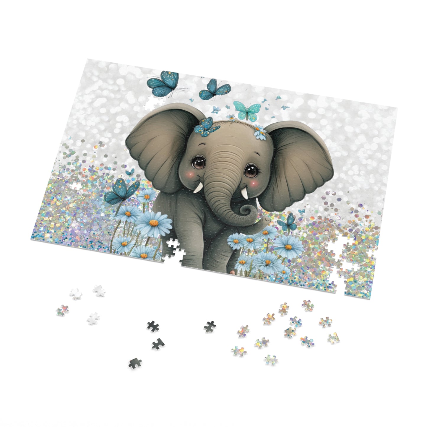 Jigsaw Puzzle, Elephant, Personalised/Non-Personalised (30, 110, 252, 500,1000-Piece)