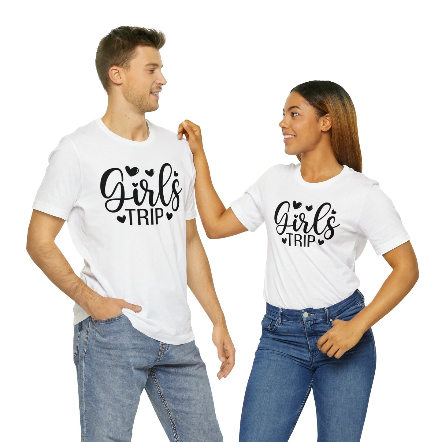 Unisex Adults Jersey Short Sleeve Tee, Cruise Tee, Girl's Trip, 100% Cotton, Light Fabric 142 g/m²