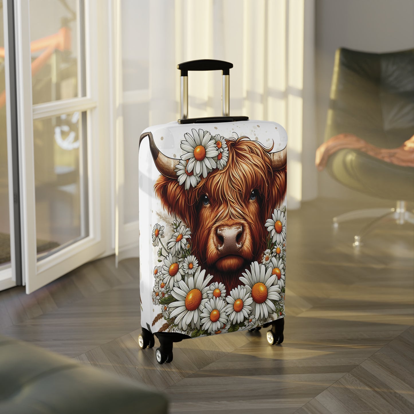 Luggage Cover, Highland Cow, awd-436