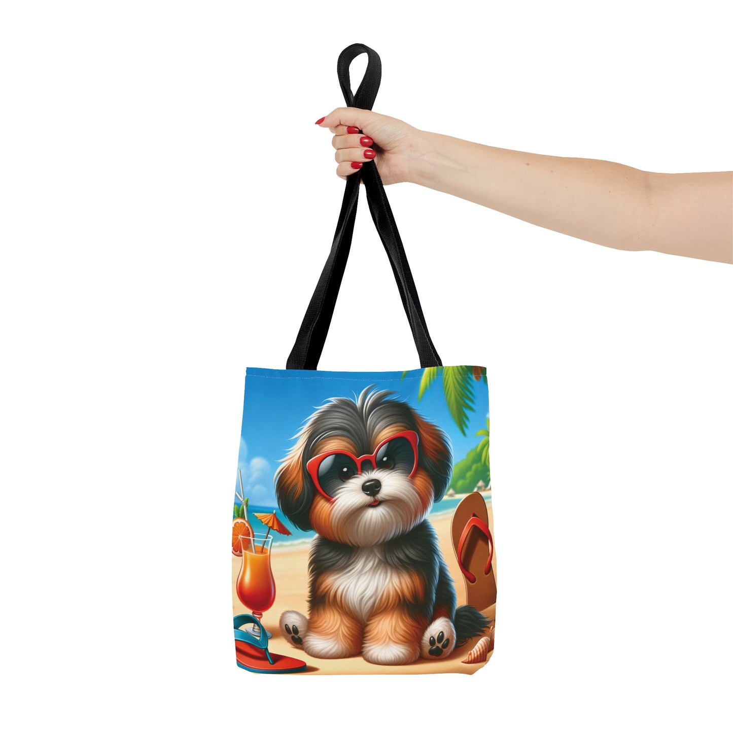 Tote Bag, Dog on Beach, Havanese, Tote bag, awd-1215