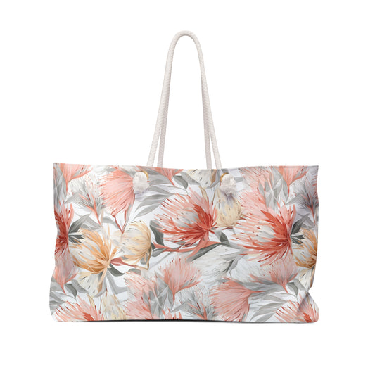 Personalised Weekender Bag, Australian Floral, Large Weekender Bag, Beach Bag, Book Bag