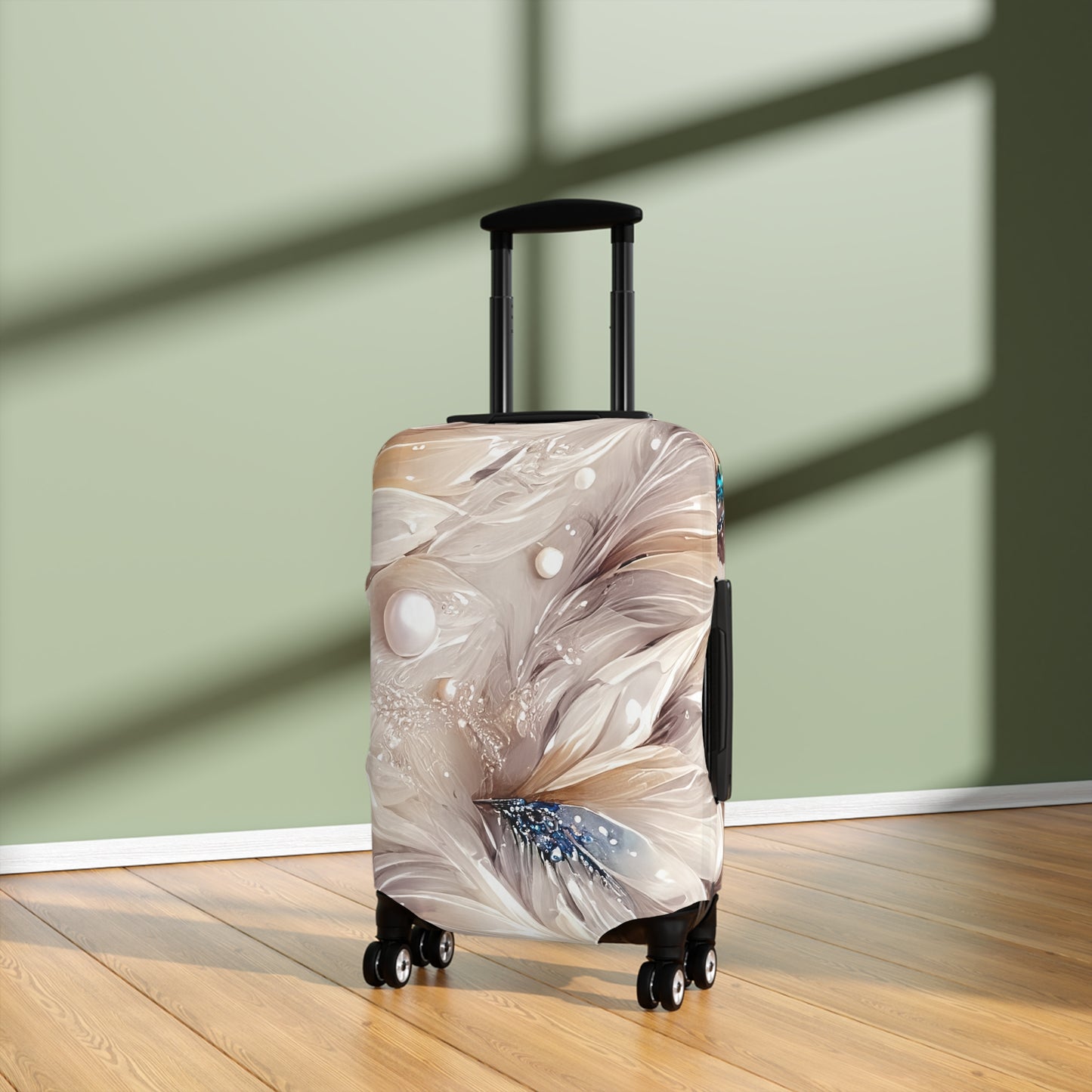 Luggage Cover, Beige Floral-3