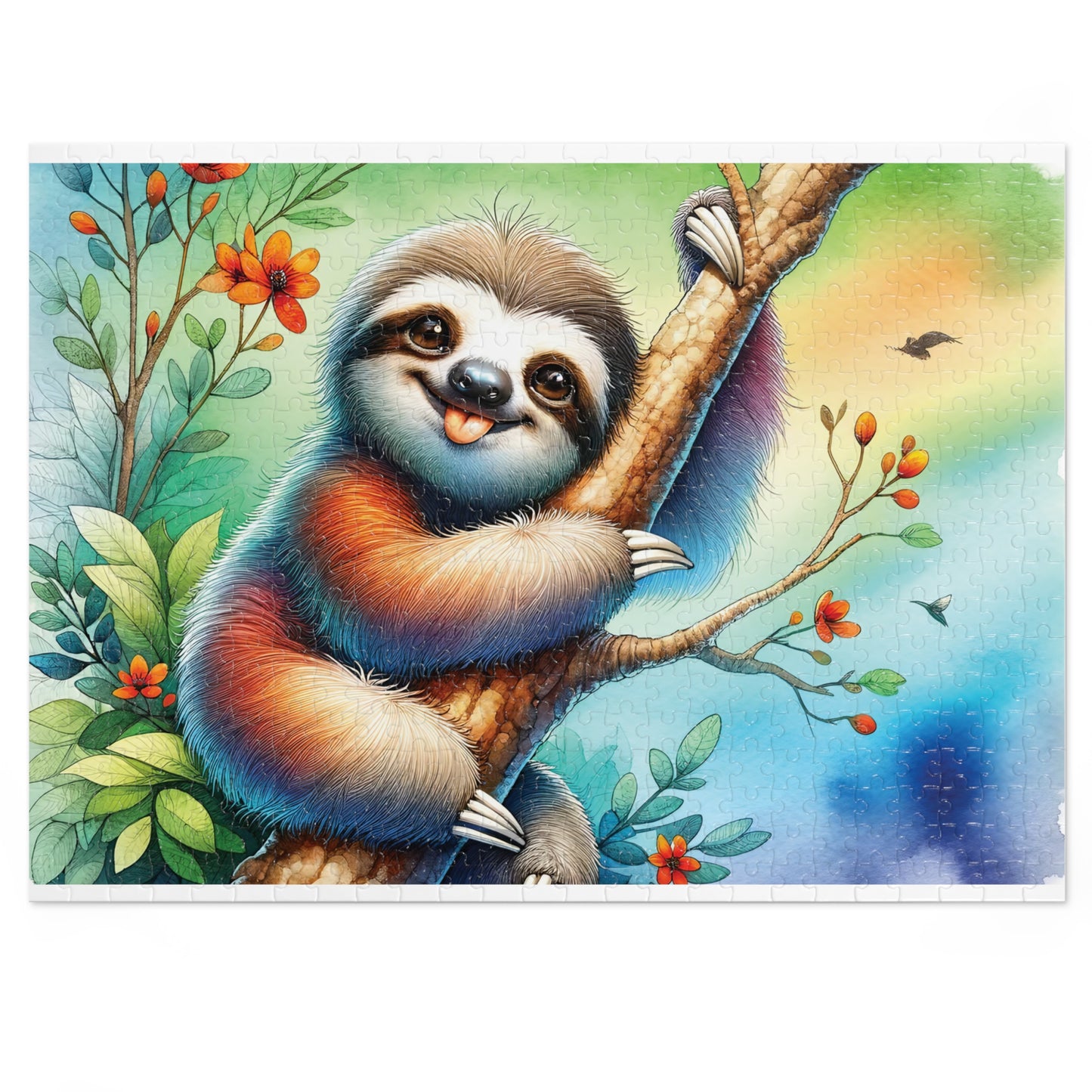 Jigsaw Puzzle, Sloth, Personalised/Non-Personalised (30, 110, 252, 500,1000-Piece)