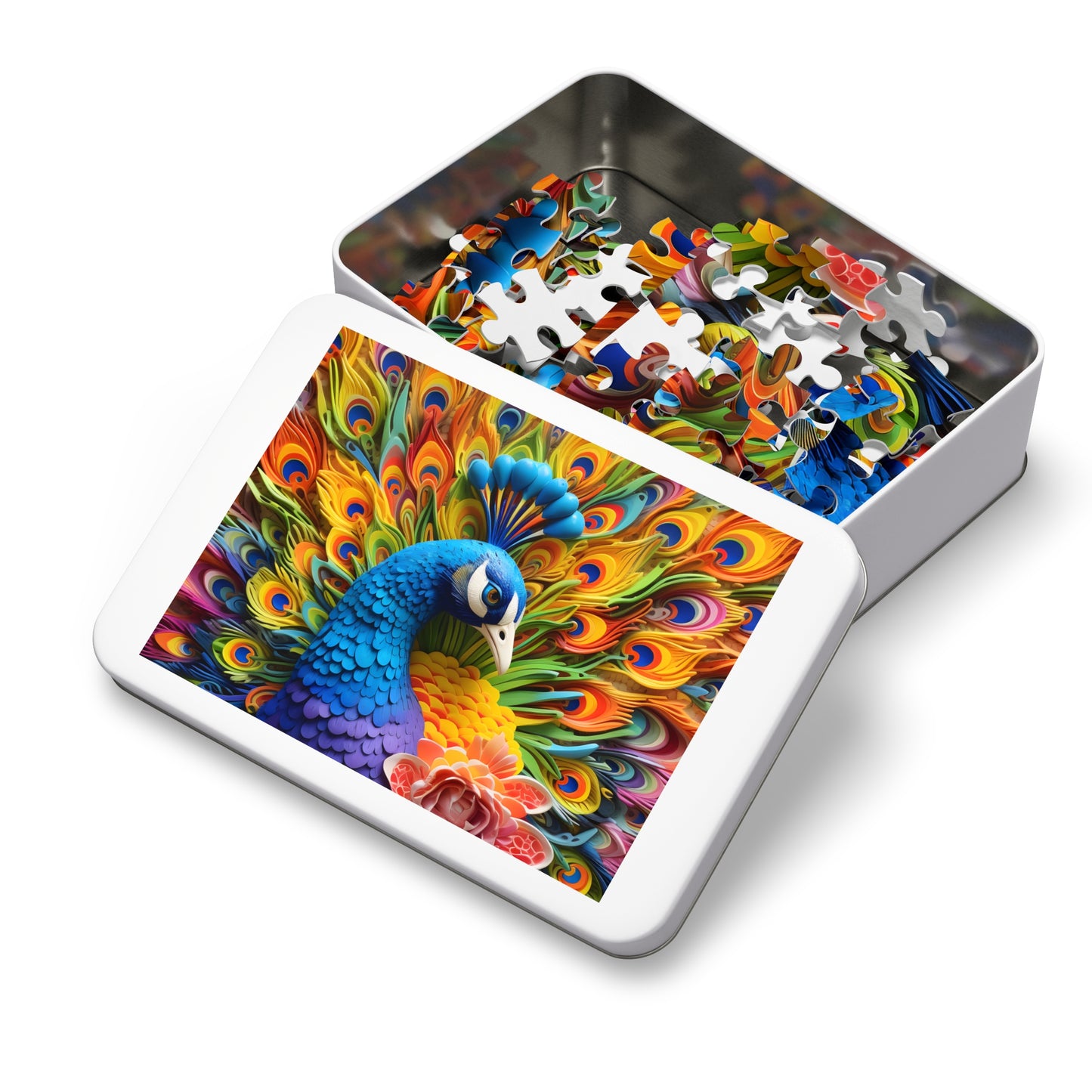 Jigsaw Puzzle, Peacock, Personalised/Non-Personalised (30, 110, 252, 500,1000-Piece)