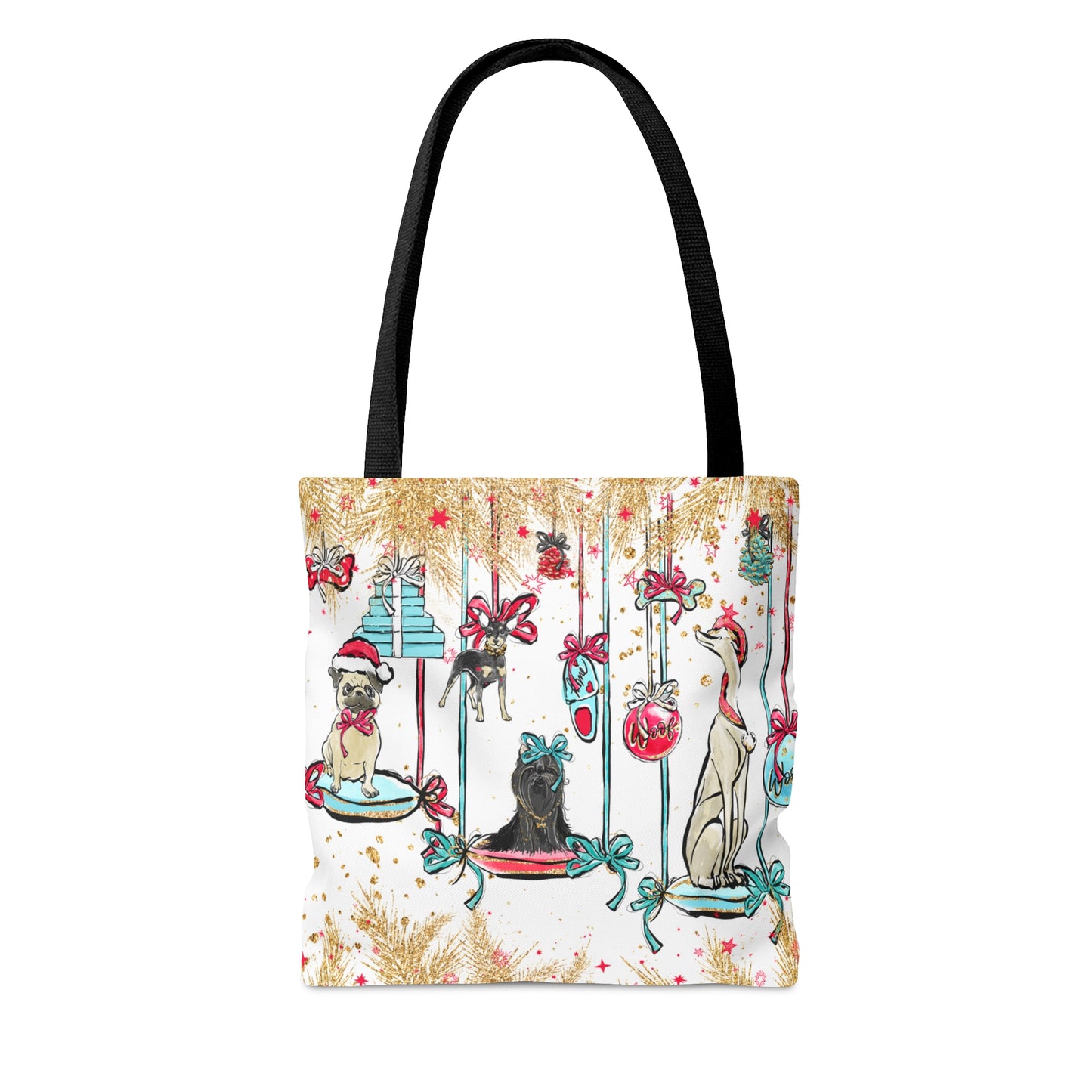 Tote Bag, Doggie Christmas Tote Bag