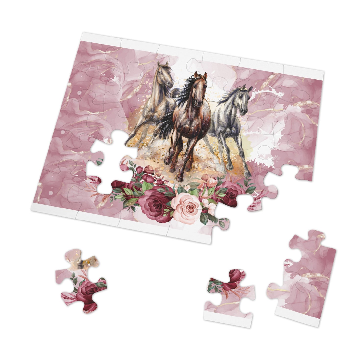 Jigsaw Puzzle, Horses, Personalised/Non-Personalised (30, 110, 252, 500,1000-Piece)